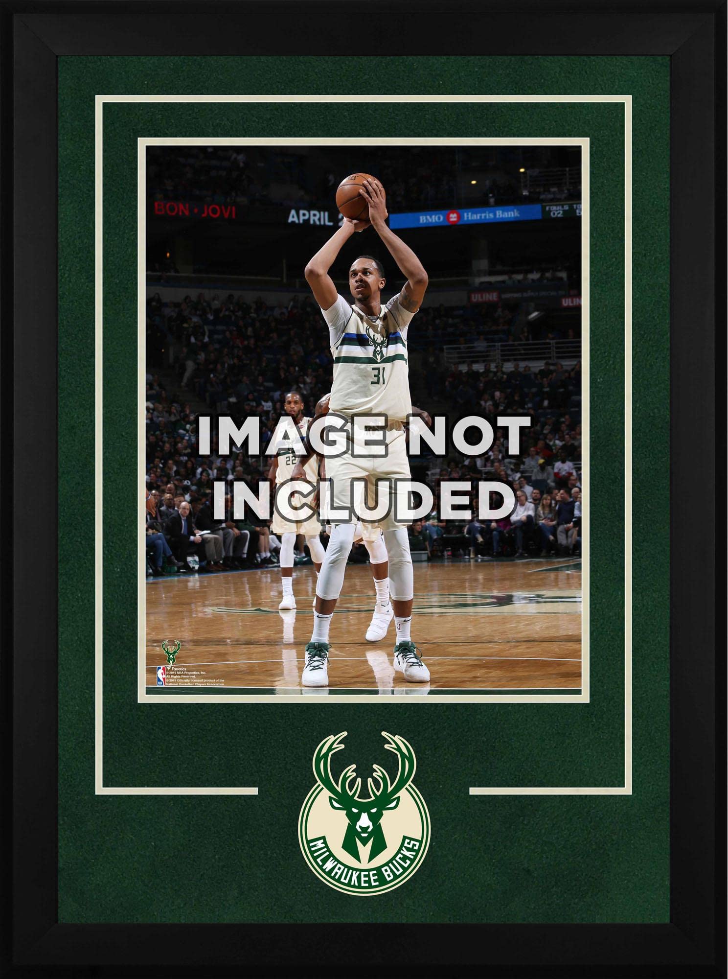 Milwaukee Bucks Deluxe 16x20 Basketball Display Frame - Premium NBA Memorabilia Case for Jerseys, Photos & Collectibles - Perfect for Home, Office or Man Cave Decor