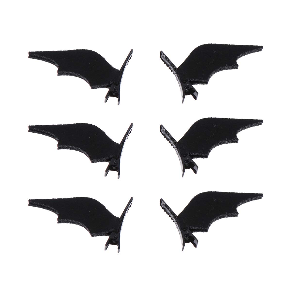 Beaupretty 6 Pack Bat Wing Hair Clips - Gothic Devil Halloween Hair Barrettes for Women, Black Horror Hairpins for Cosplay, Goth Party Accessories & Costume Props - Perfect for Halloween, Cosplay, Themed Parties & Gothic Fashion