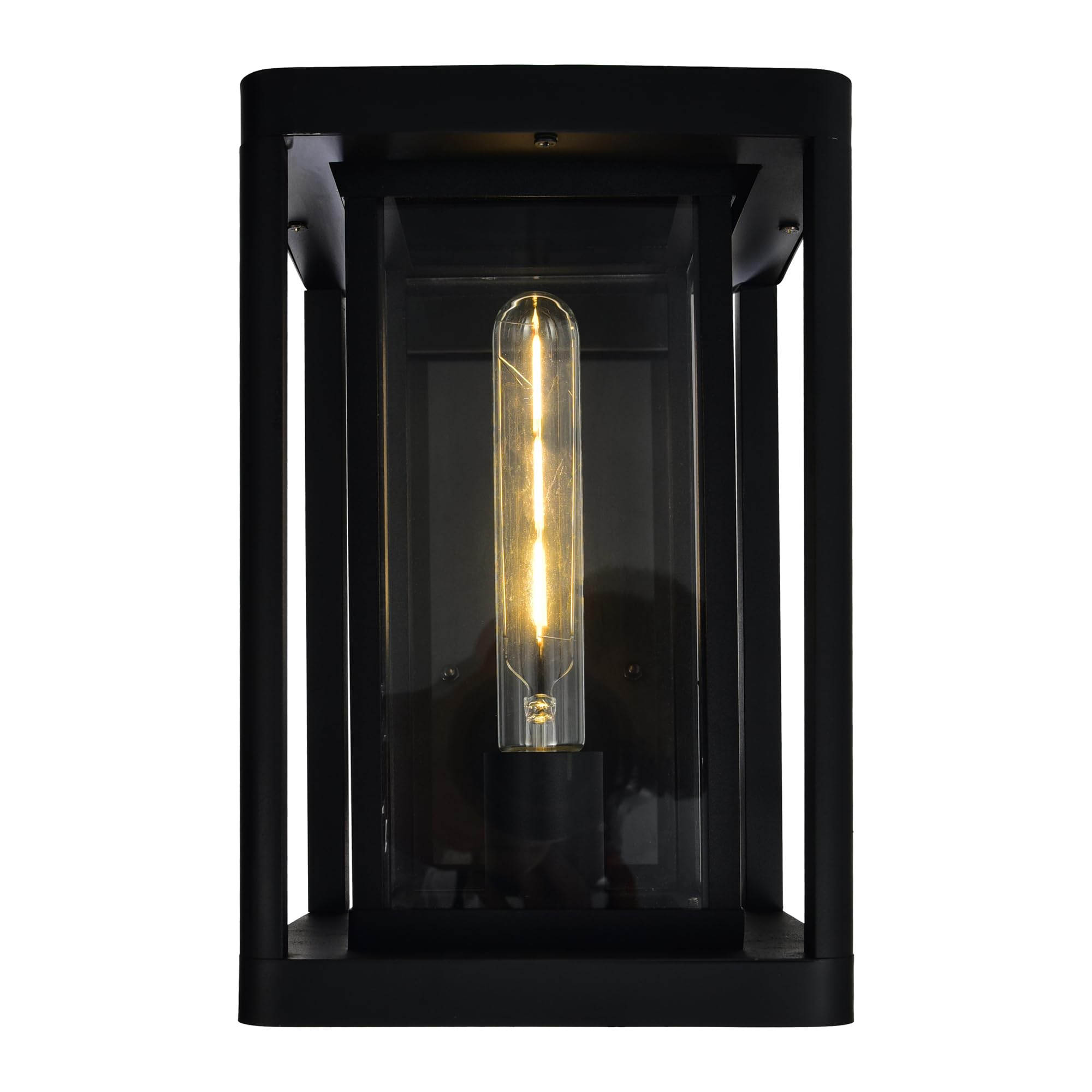 CWI Lighting Mulvane 1-Light Black Outdoor Wall Light Fixture - Weatherproof Exterior Sconce for Porch, Patio, and Garden Lighting