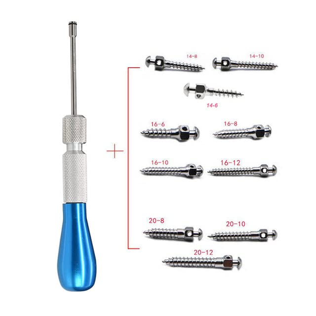 Dental Orthodontic Micro Screwdriver Set with 10pcs Mini Self-Drilling Screws - Precision Tool for Braces, Implants & DIY Repairs | Perfect for Dentists, Orthodontists & Home Use