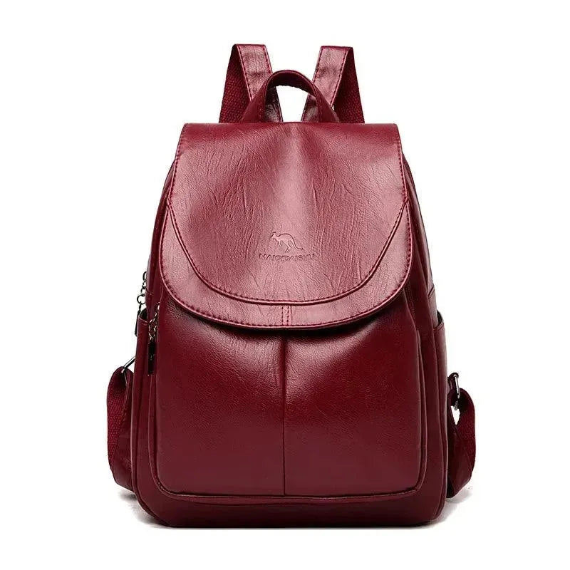 Premium Soft Leather Women's Backpack - Stylish & Durable for Work, Travel & Daily Use