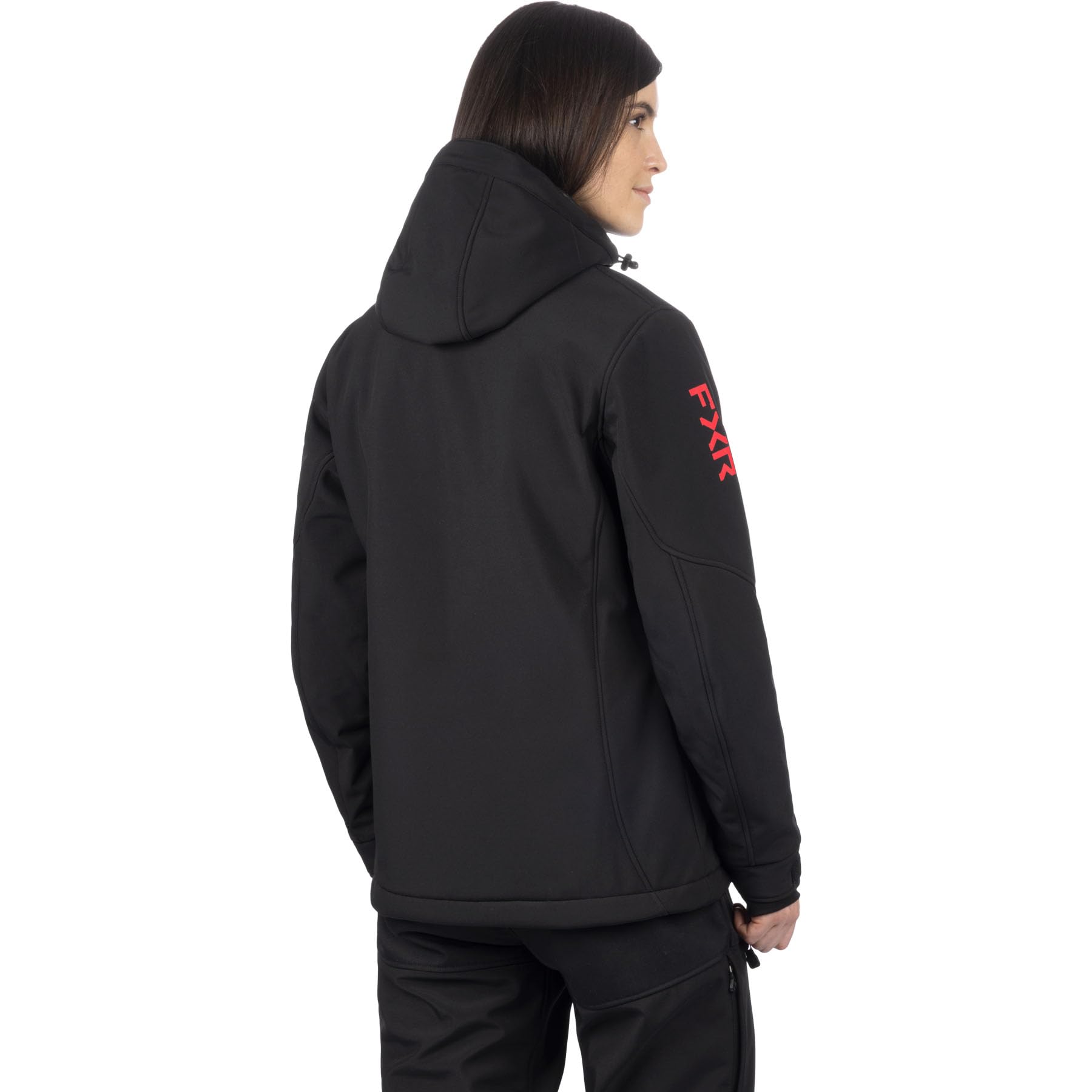 FXR Women's Vertical Pro Insulated Softshell Jacket 2025 - Waterproof Windproof Winter Jacket for Skiing, Snowboarding & Outdoor Activities (Black/Razz, Large)