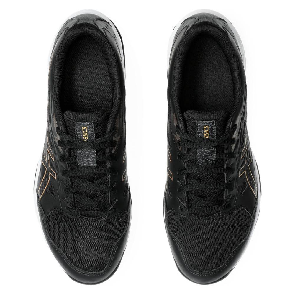 ASICS Gel Rocket 11 Men's Volleyball Shoes - Lightweight Indoor Court Shoes for Badminton, Squash & Tennis - Non-Marking Rubber Sole (Black/Pure Gold) - Perfect for Gym, Sports & Casual Wear