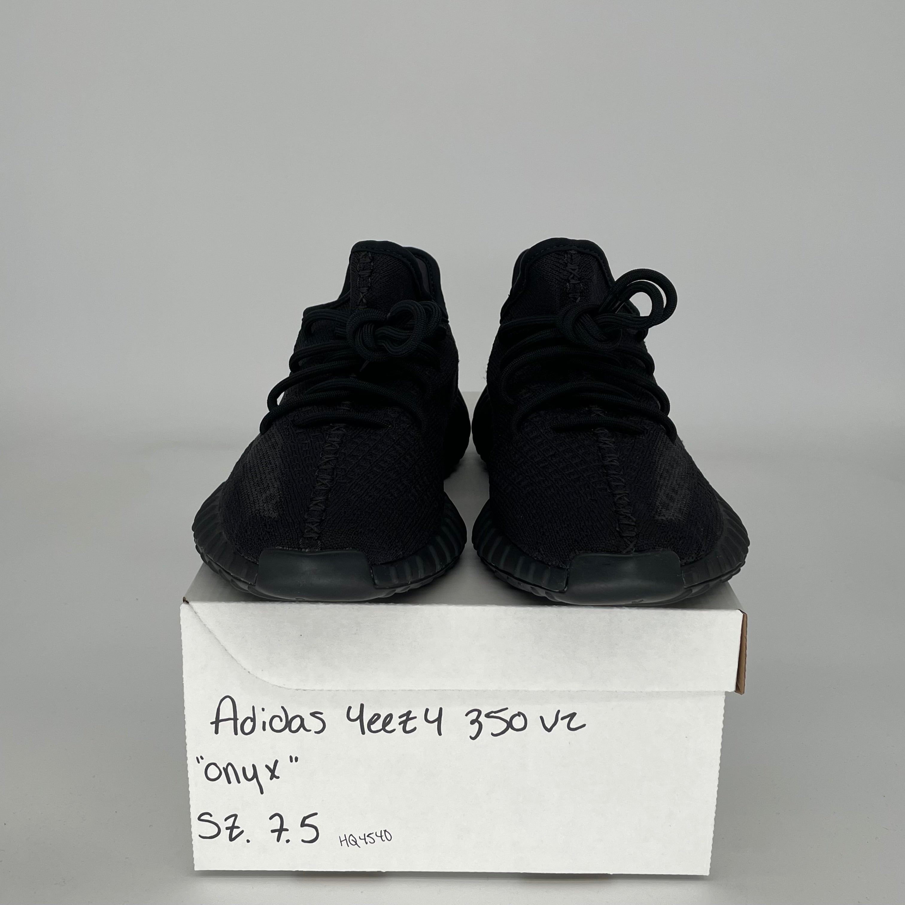 Adidas Yeezy Boost 350 V2 Onyx Black Men's Running Shoes Size 7.5 HQ4540 - Perfect for Casual Wear, Gym & Street Fashion