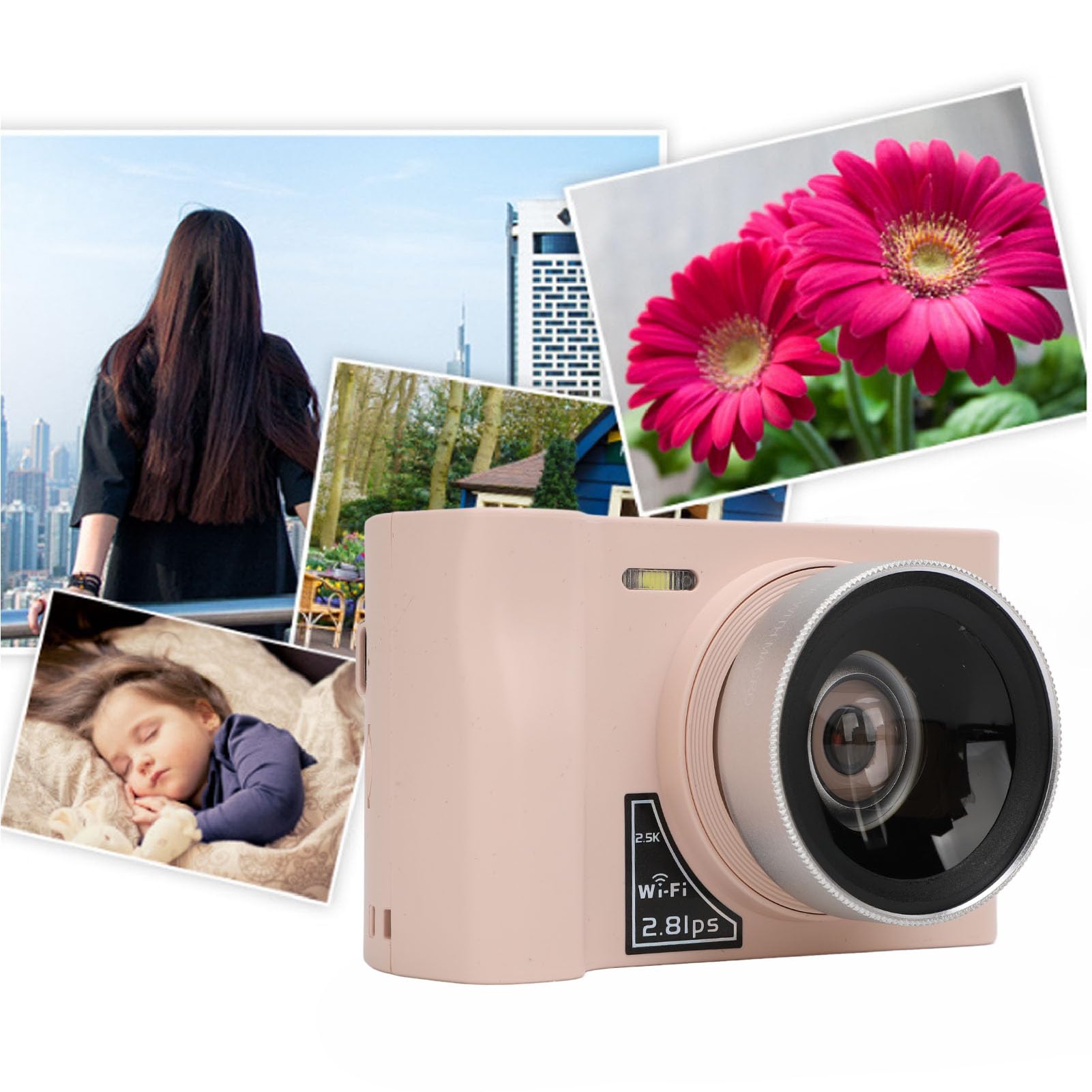 24MP 2.5K Kids Digital Camera with 16X Zoom - Compact WiFi Mirrorless Camera for Beginners | Perfect Travel Camera for Children, Teens & Gift Ideas | Outdoor Adventures, Birthday Parties & Family Vacations