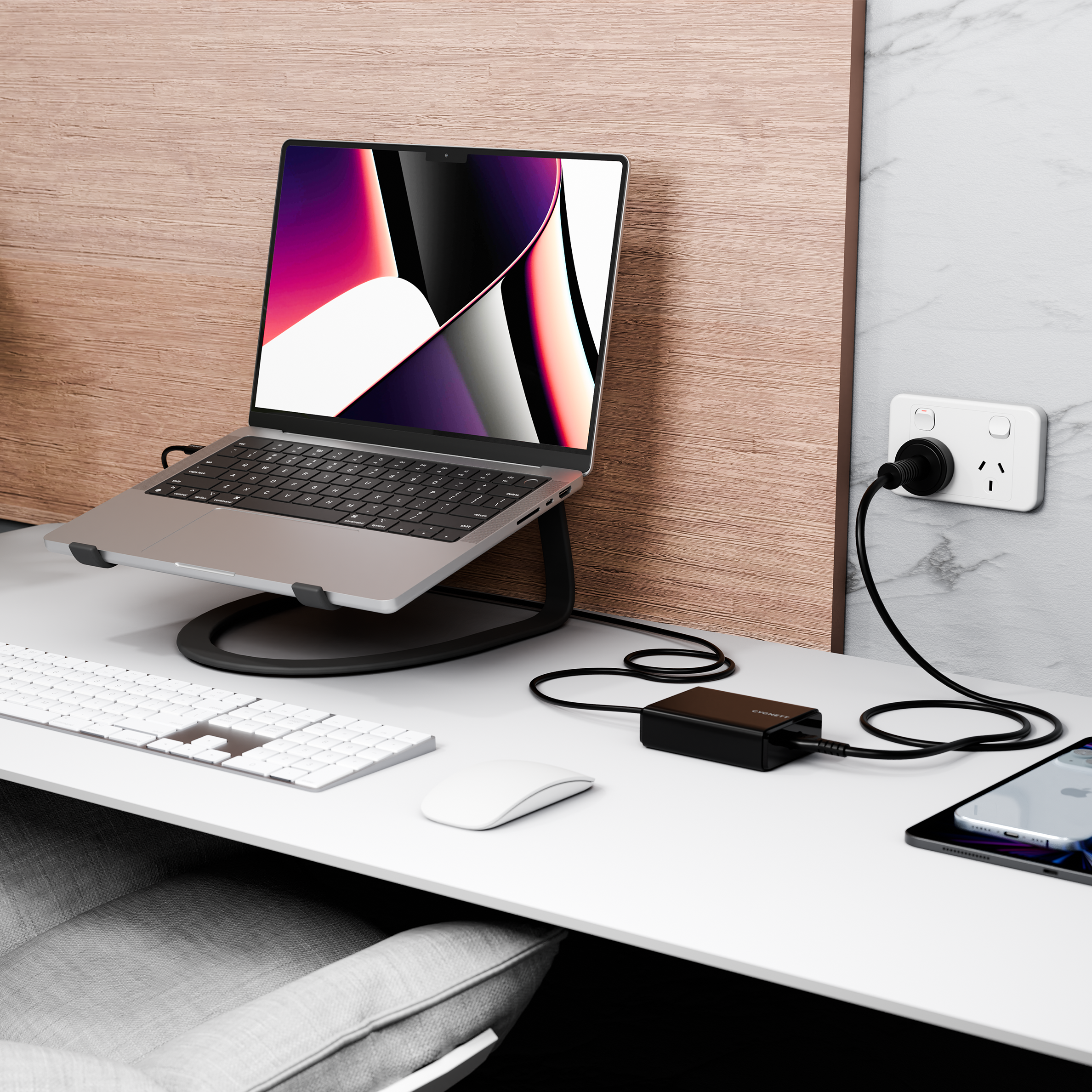 100W USB C GaN Fast Charger for Laptop, MacBook, Phone - Compact & Powerful PD 3.0 Wall Charger for Travel, Office & Home Use