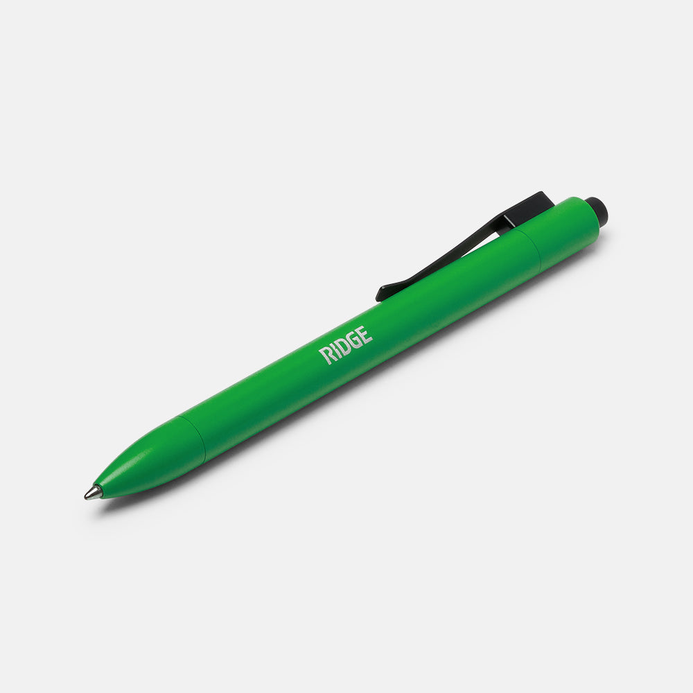 Ridge Click Pen - Voodoo Green Tactical EDC Pen for Everyday Carry, Writing & Outdoor Adventures | Premium Aluminum Alloy Construction | Smooth Ink Refill for Reliable Performance