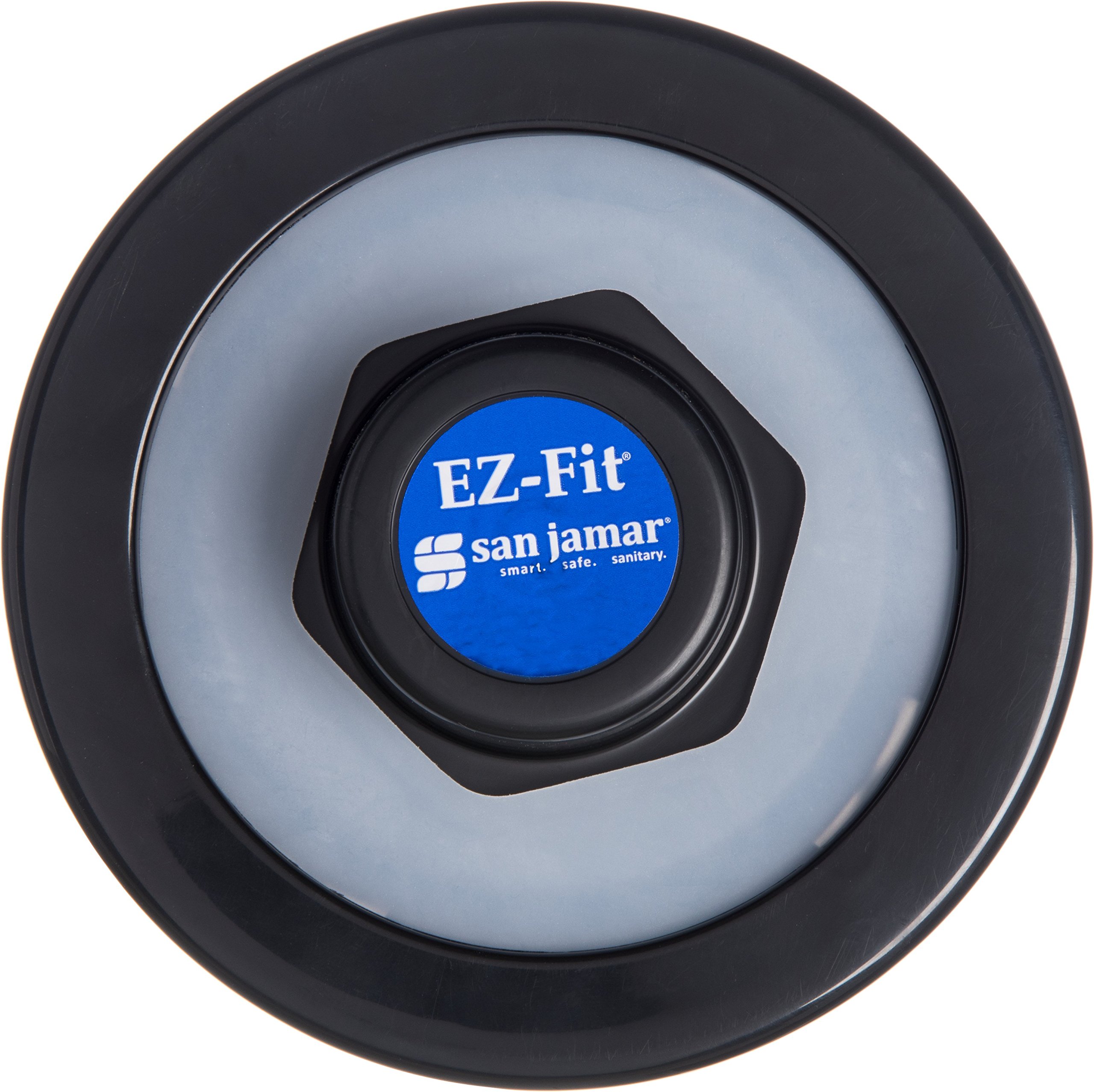 San Jamar Euro Ez-Fit Counter Cup Dispenser - Holds 6-24 Oz Cups with Interchangeable Gaskets - Durable Plastic for Restaurants, Cafeterias & Fast Food - 23.25 Inch Black - Perfect for Coffee Shops, Buffets and Convenience Stores