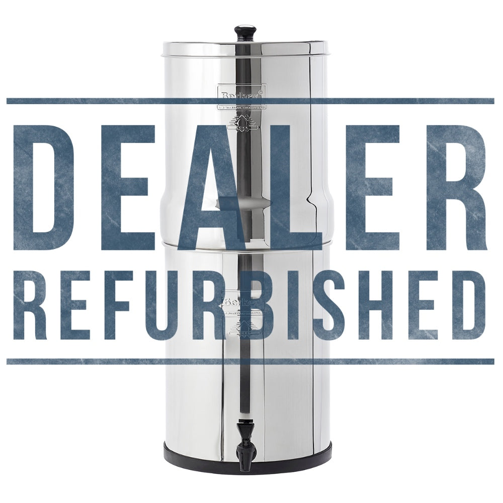 Refurbished Travel Berkey 1.5 Gallon Water Filter System with 2 Black Berkey Filters - Portable Camping & Emergency Purification - Authorized Dealer | Free Shipping USA