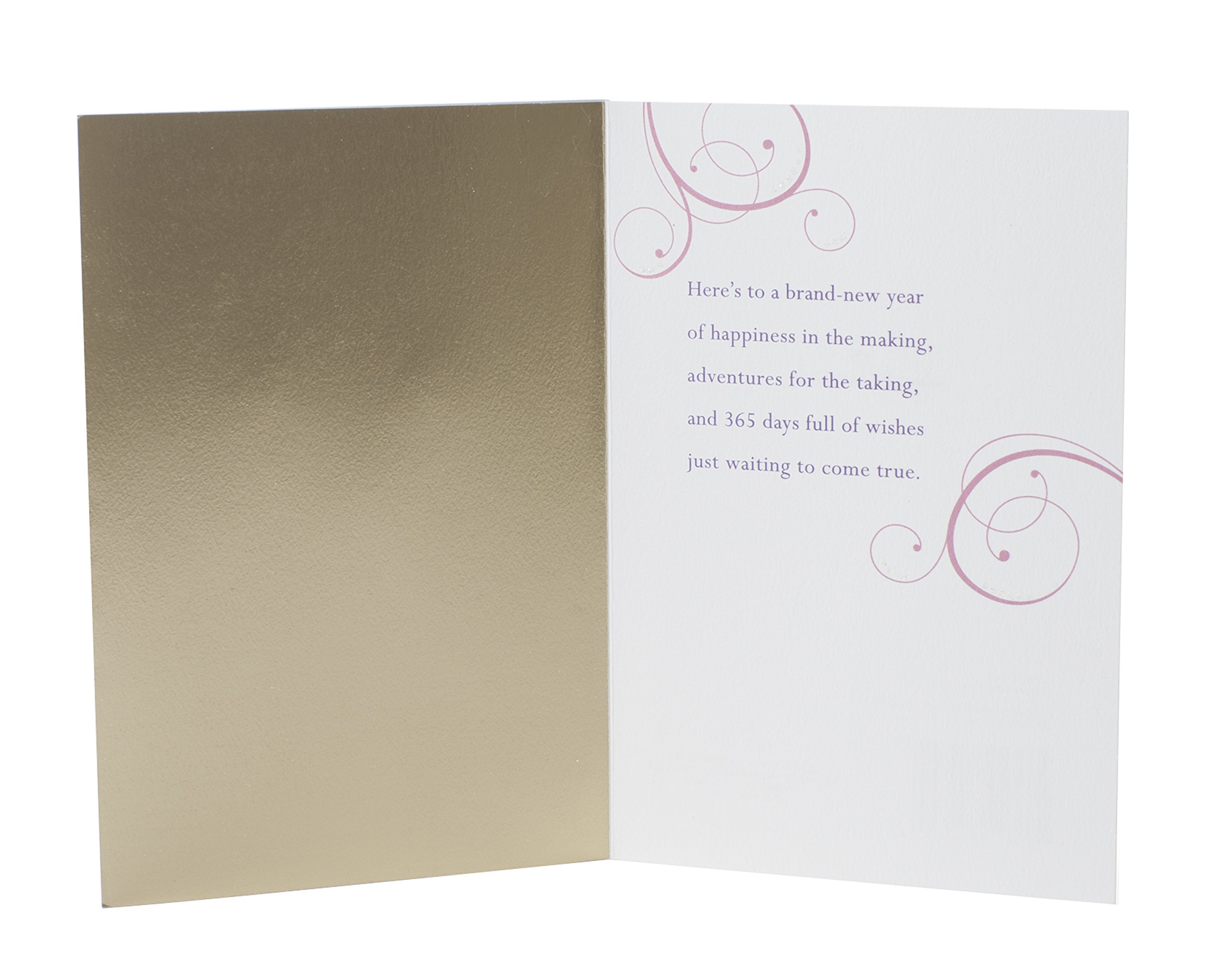 Hallmark Birthday Greeting Card with Gold Sparkles - Elegant & Shiny Design for Special Occasions - Perfect for Anniversaries, Graduations & Celebrations (0499RZB1184)