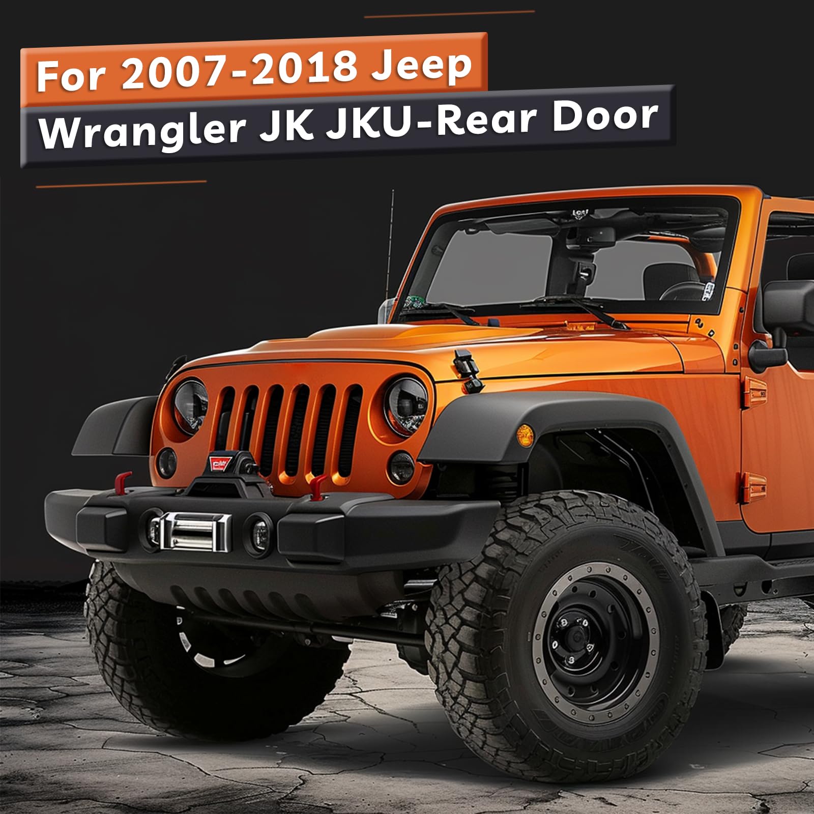 2007-2018 Jeep Wrangler JK 4-Door Metal Rear Door Pockets Organizer - Replacement for Saggy Net | Perfect for Off-Road Gear Storage & Interior Organization