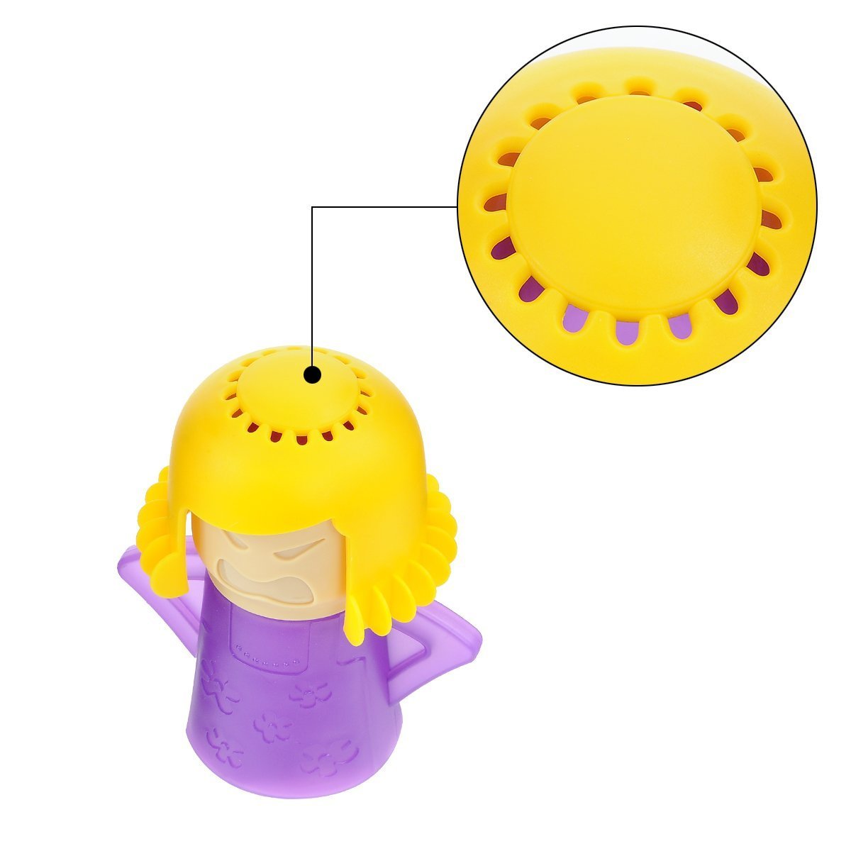 OIF Angry Mama Microwave Cleaner – Fast & Easy Steam Cleaner for Microwave Ovens | Removes Stubborn Stains in Minutes | Works with Vinegar & Water | Perfect for Home & Office Kitchens (Purple) | Ideal for Quick Cleaning & Sanitizing