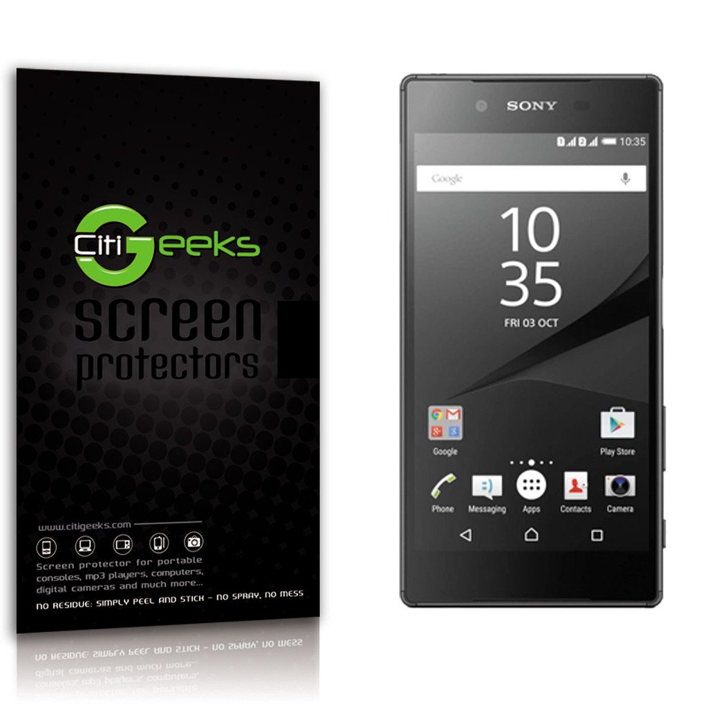 CitiGeeks Sony Xperia Z5 Tempered Glass Screen Protector - Ultra Clear 9H Hardness Shatterproof Anti-Scratch Screen Guard for Sony Xperia Z5 Smartphone - Perfect for Daily Protection & Gaming Use