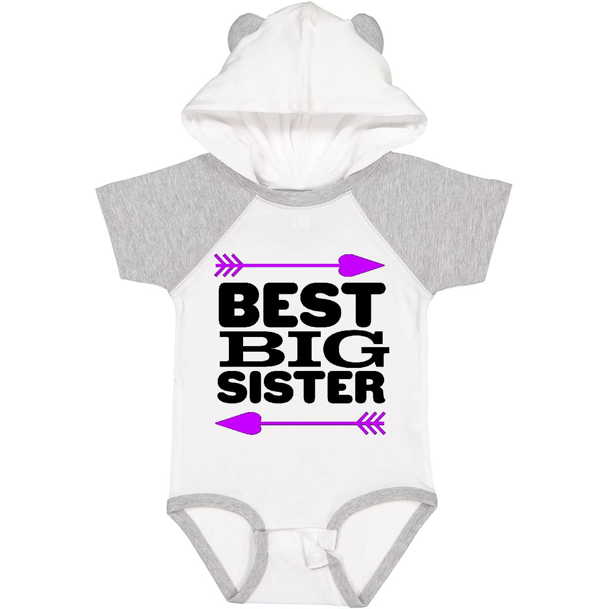 Inktastic Best Big Sister Baby Bodysuit - Cute Sibling Outfit for Newborns & Toddlers - Perfect for Family Photos, Birth Announcements & Sibling Bonding Moments