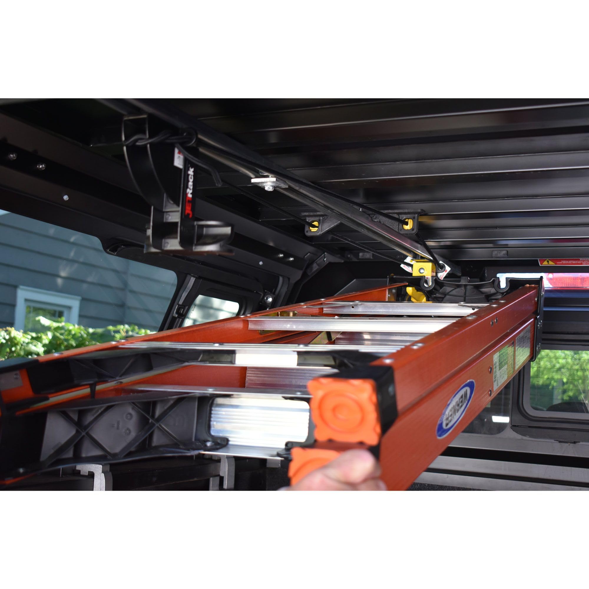 Van Interior Ladder Storage System for Cargo Vans - Heavy Duty Aluminum Rack Organizer | Perfect for Work Trucks, Delivery Vans & Campers | Easy Installation & Space Saving Solution