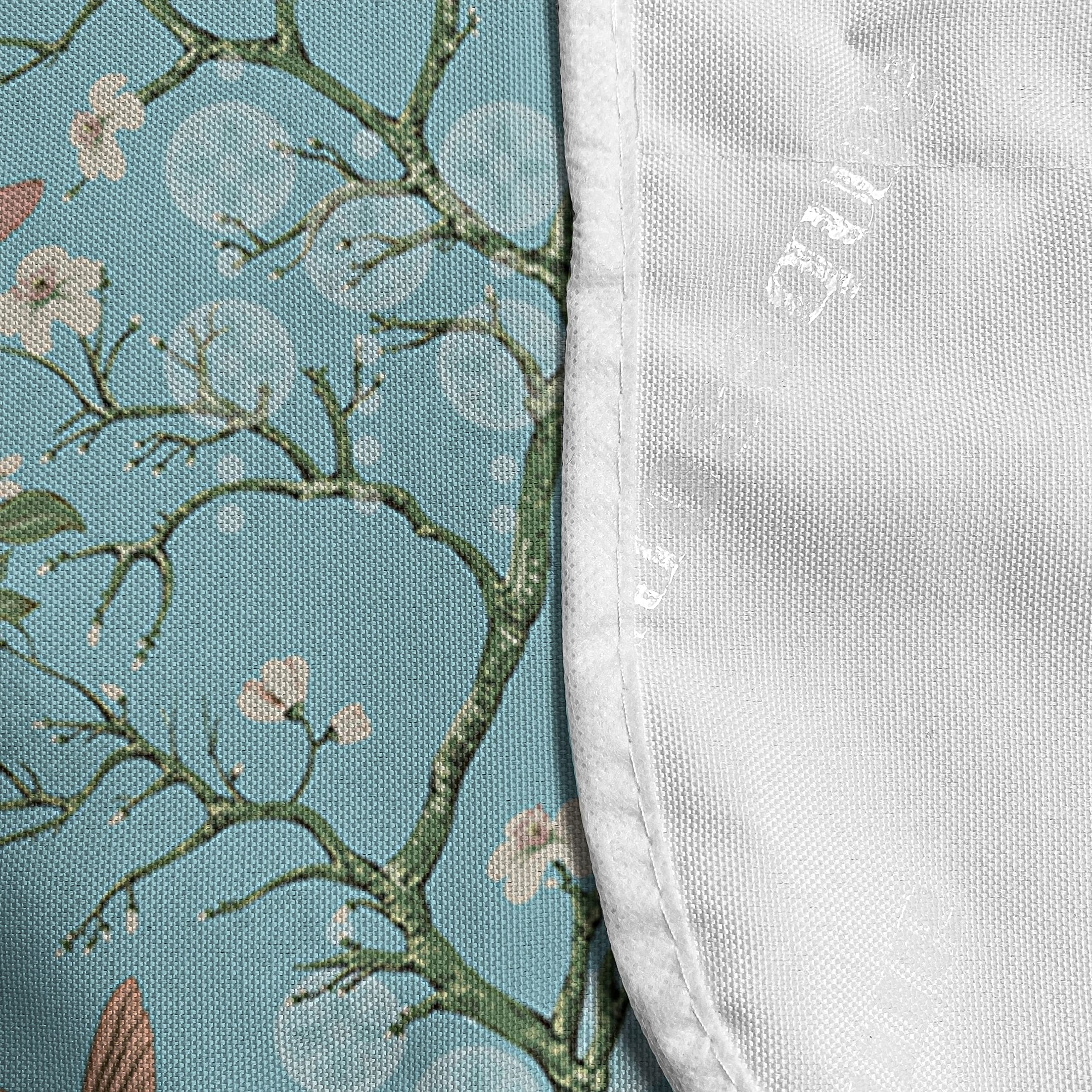 Ambesonne Spring Microwave Cover - Hummingbirds on Blooming Tree Branches Retro Style, Waterproof Kitchen Organizer with Pockets, 36
