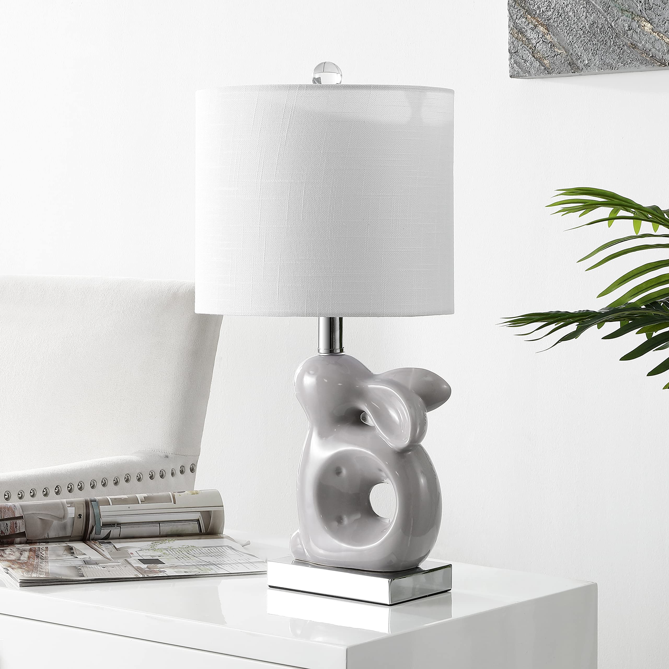 Safavieh Ruby Rabbit Grey Ceramic Table Lamp - 19