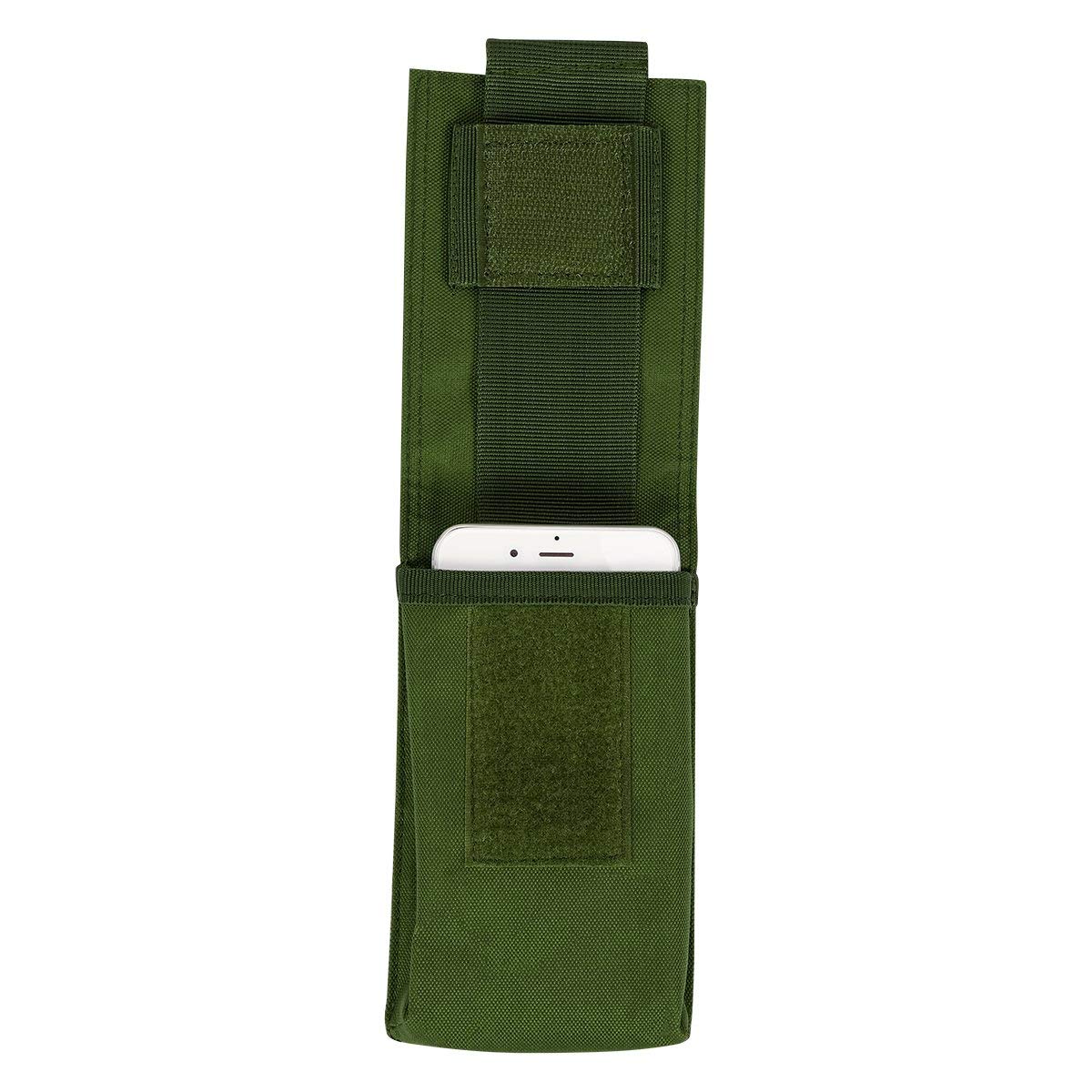 IronSeals Tactical MOLLE Phone Pouch Holster - Waist Belt Pouch with Quick Release Tab for iPhone 16 Pro Max/16 Pro/16/15 Pro Max/14 Pro Max/13 Pro Max/12 Pro Max/11 Pro Max - Perfect for Hiking, Camping & Outdoor Activities