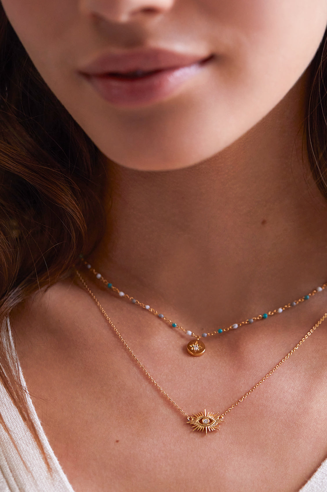CZ Star Pendant Beaded Necklace for Women | Elegant Bohemian Crystal Jewelry | Perfect for Party, Wedding & Everyday Wear