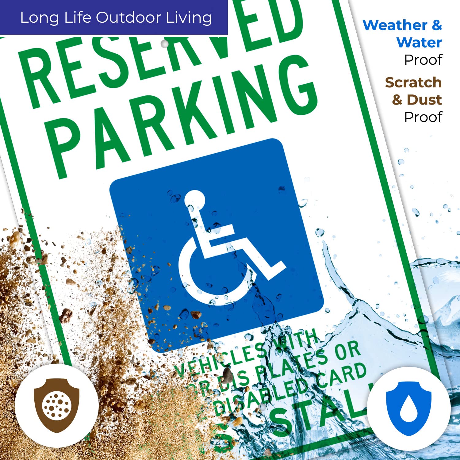 Wisconsin Handicap Parking Sign - 18x24 Inches, Rust-Free .063 Aluminum, Fade-Resistant for Longevity | Easy Mounting for Indoor & Outdoor Use | Compliant with Vet Dis Plates & State Disabled Cards | Made in USA | Perfect for Parking Lots, Hospitals & Accessible Facilities