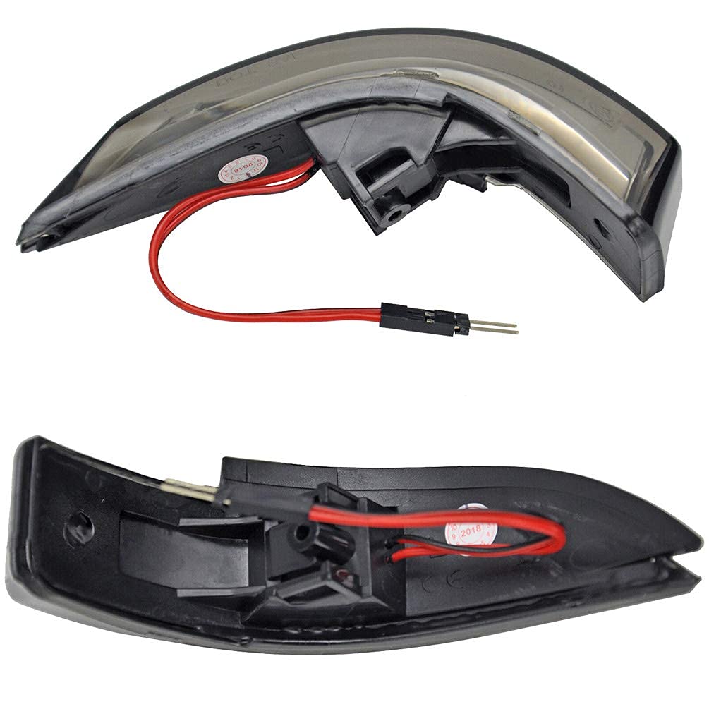 Dynamic LED Side Mirror Blinker for Toyota Corolla Camry Auris Yaris Verso Prius C - Smoked Lens Amber Turn Signal Lights Kit - OEM Replacement - Enhance Safety & Style for Night Driving & Parking