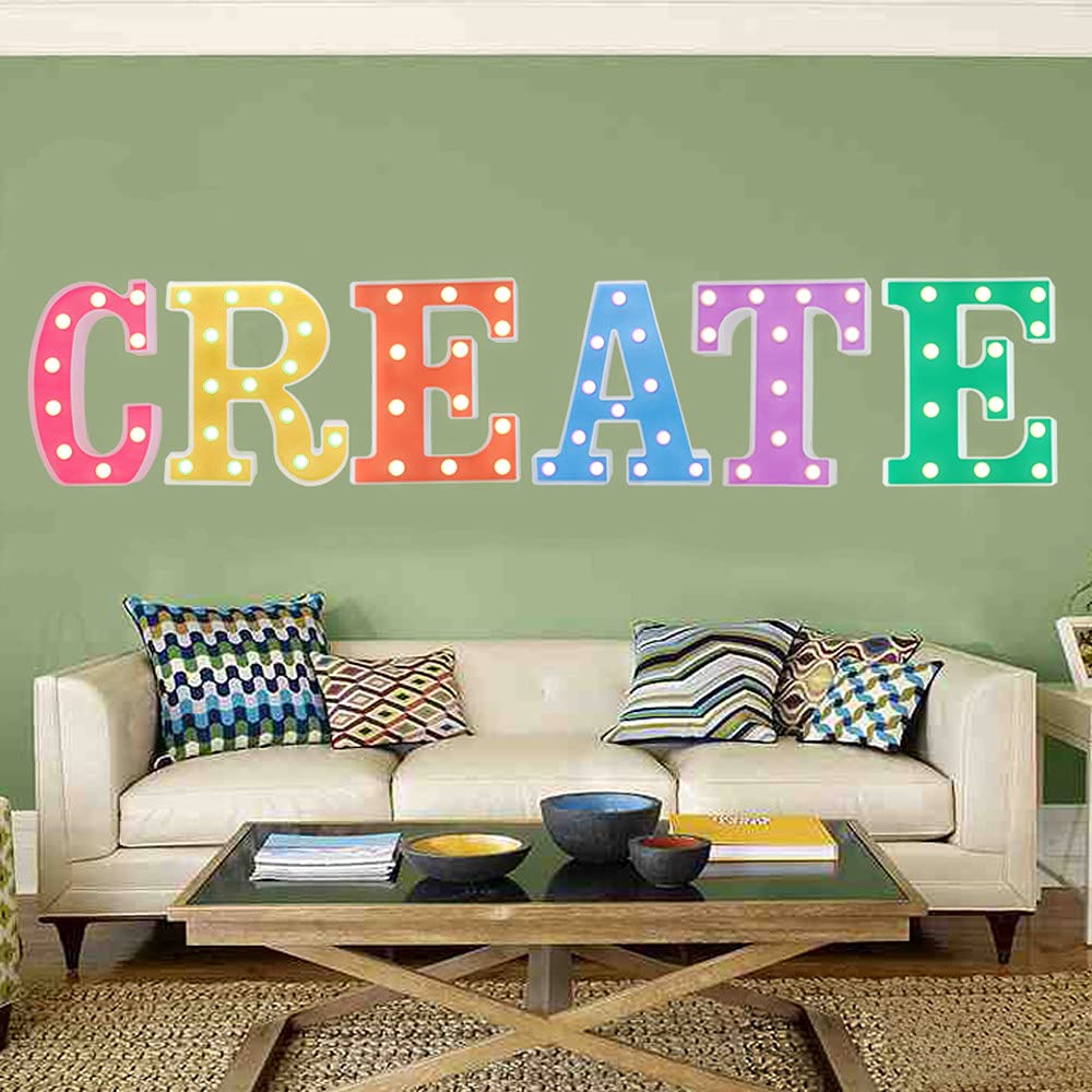 Pooqla Purple LED Letter Lights - DIY Alphabet Sign with Warm White LED for Home, Party, Birthday, Wedding & Bar Decor - Perfect for Night Lights & Wall Decor (Letter P)