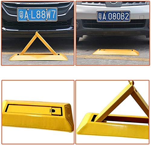 Heavy Duty Triangular Parking Lock - Metal Parking Barrier & Immobilizer for Secure Parking Lanes, Driveways & Garages - Anti-Theft Speed Bump Solution for Cars & Vehicles