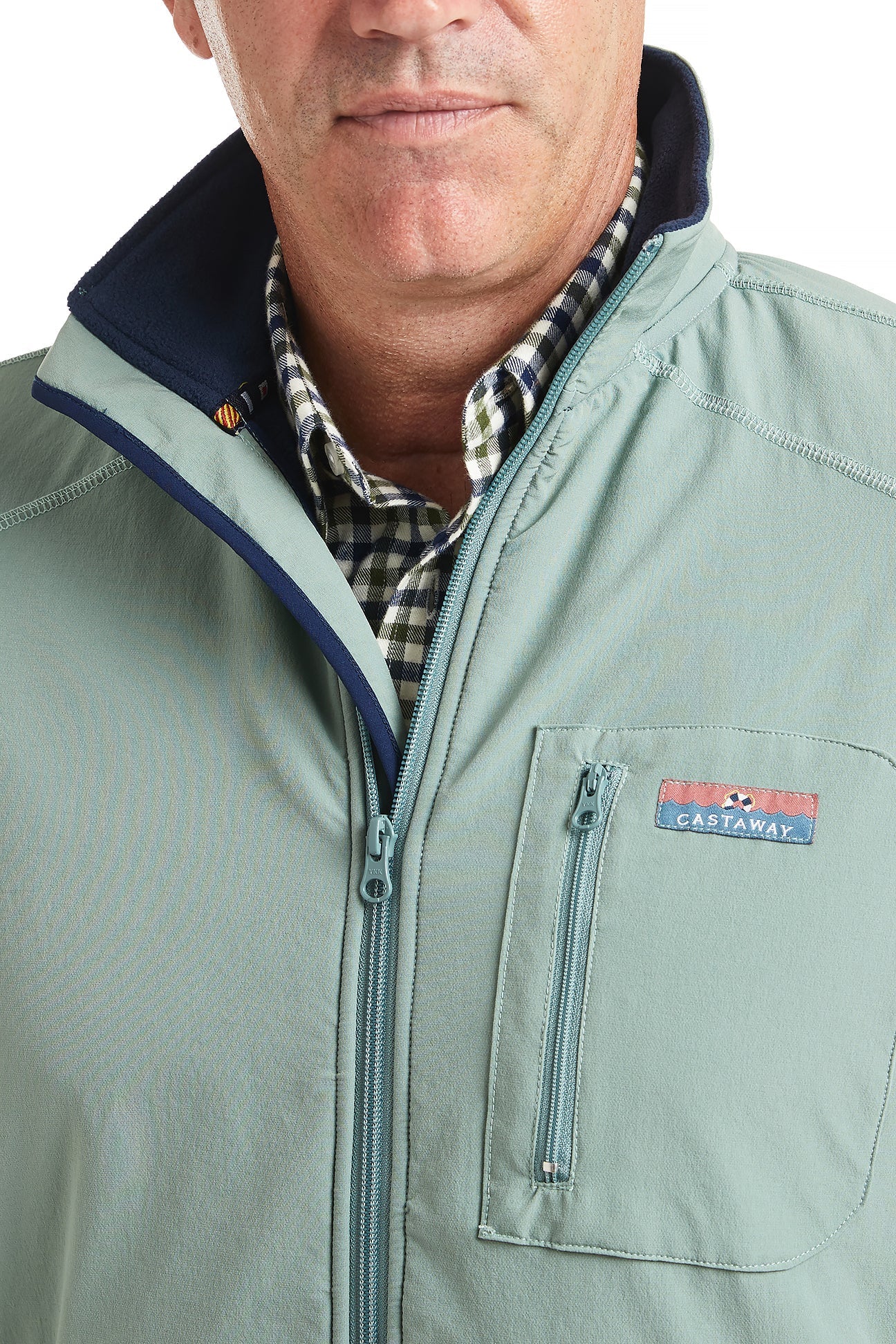 Tidal Wind Vest Moss Green - Lightweight Water-Resistant Outdoor Jacket for Hiking, Running & Cycling