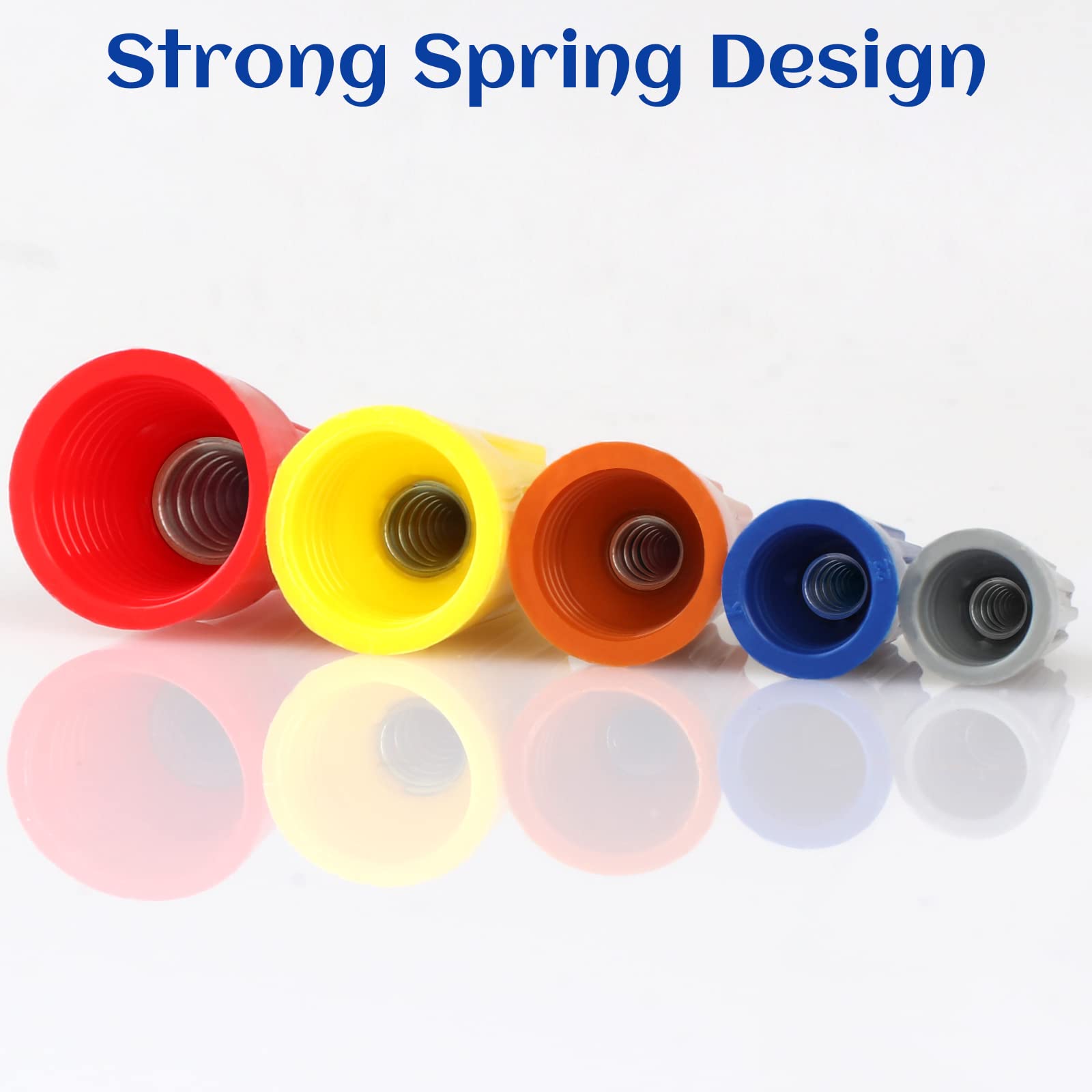 180 PCS Spring-Loaded Wire Connectors - Color-Coded Insulated Twist-On Electrical Wire Caps for Quick & Secure Connections - Ideal for DIY Home Wiring, Electrical Repairs & Automotive Projects
