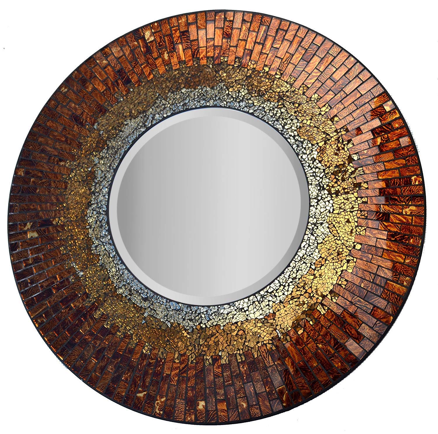 Baltic Amber Mosaic Round Mirror 23.5