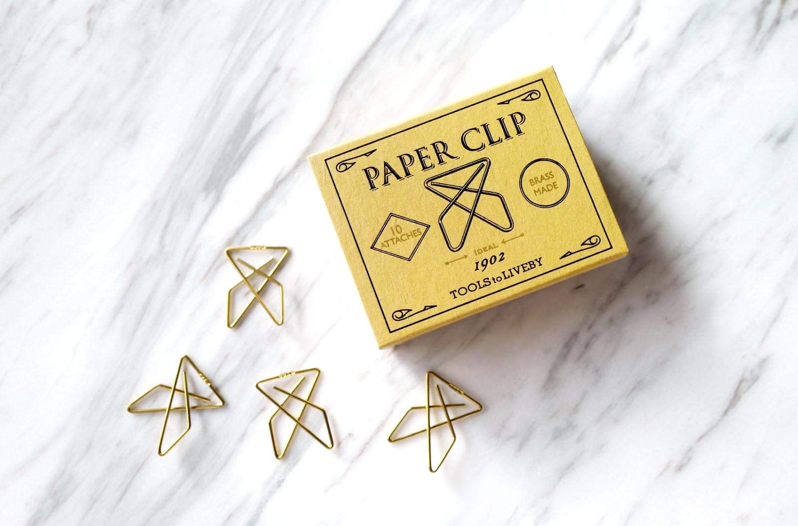 Premium Brass Paper Clips by Tools to Liveby - Ideal for Office, School & Crafting - Durable & Stylish Stationery Essentials