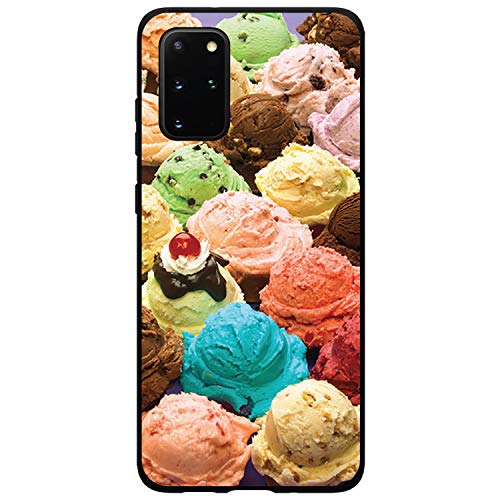 Ice Cream Scoops Cones On Black Case