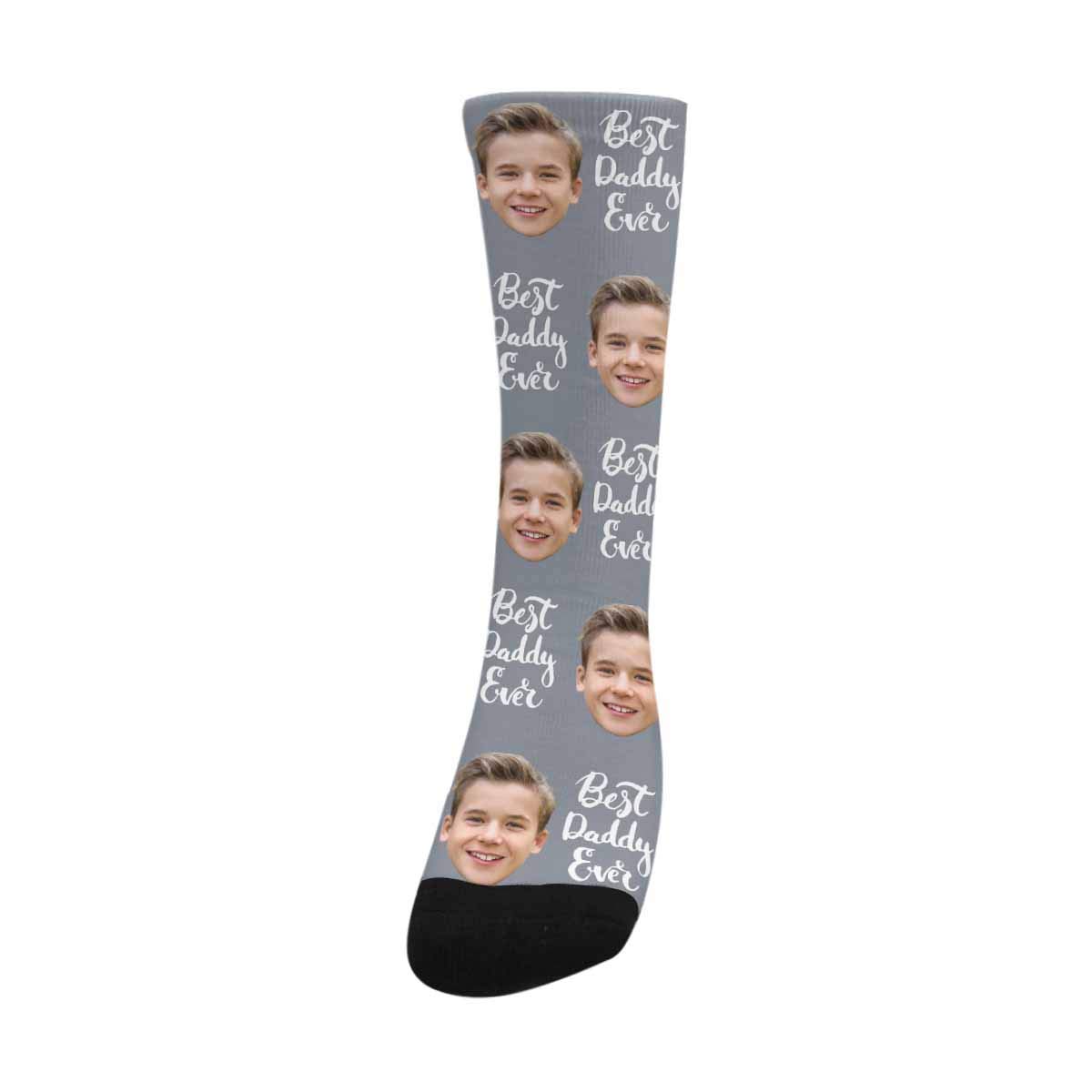 Personalized Custom Face Socks - Best Dad Ever Photo Printed Socks - Unique Father's Day Gift for Dad, Husband, Grandpa - Perfect for Birthdays, Anniversaries & Special Occasions