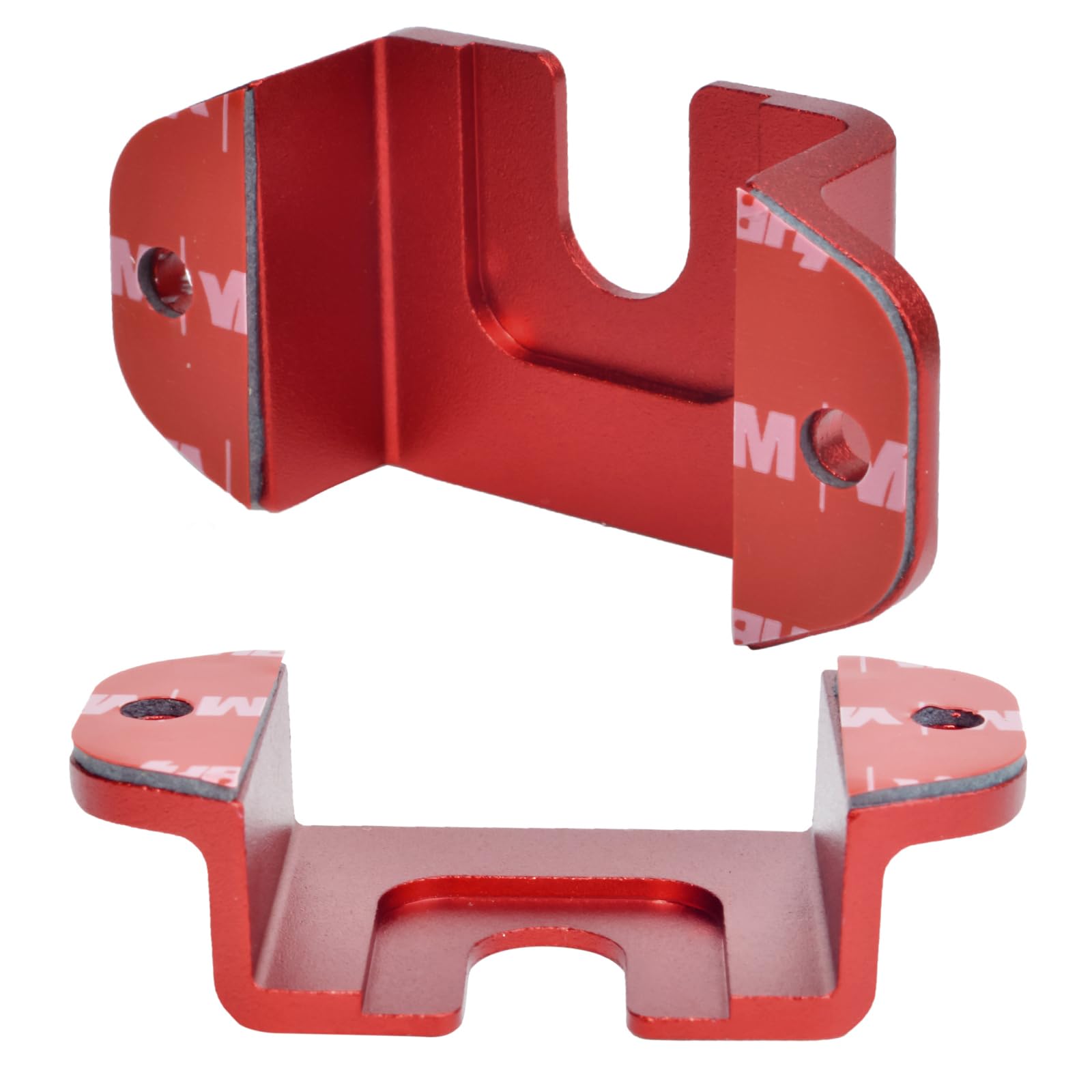 Universal HYS Single Side Car Mount for CB & VHF UHF Radios - Microphone Holder Kit with Screws (Red) - Perfect for Truckers, Off-Roading & Emergency Communication