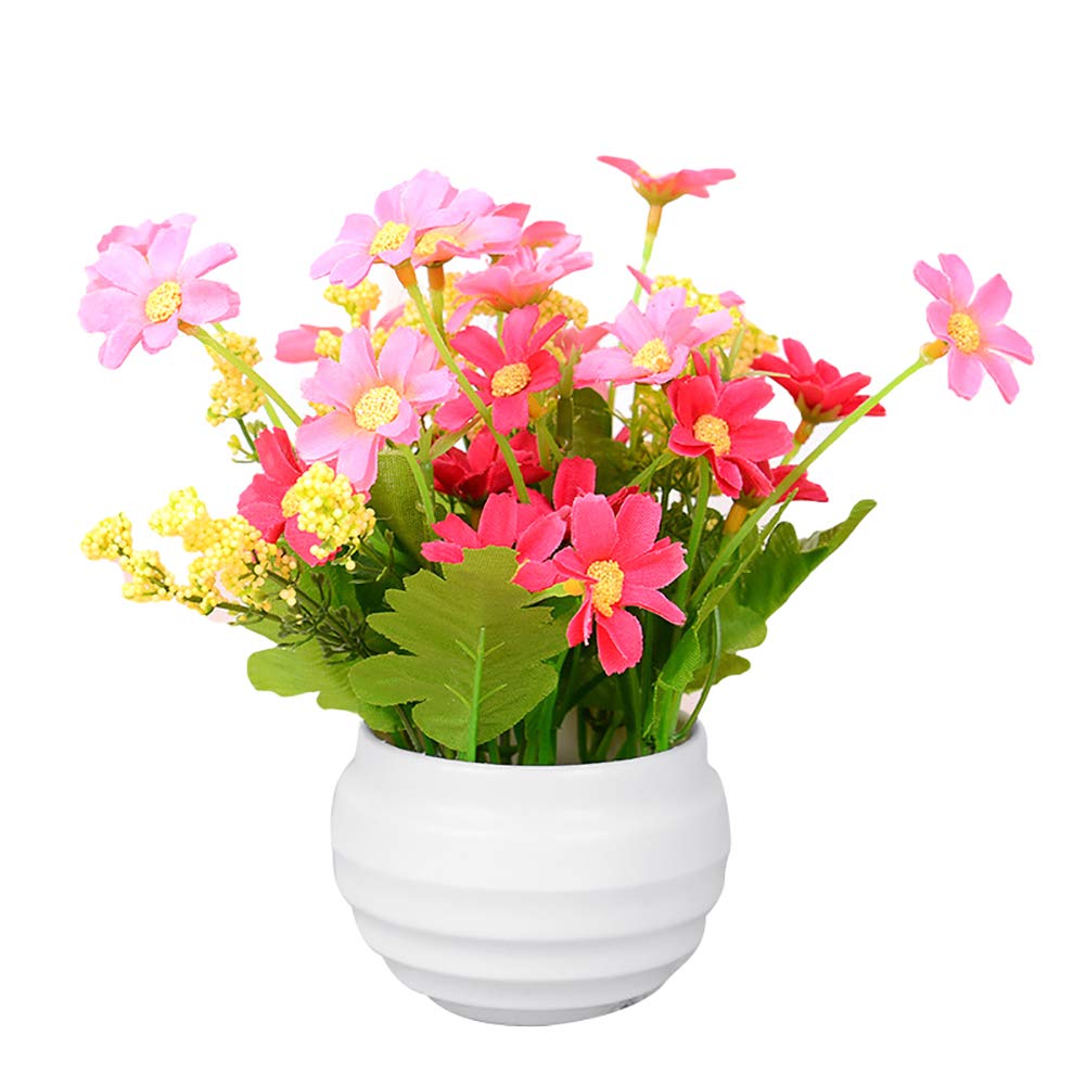 YESBAY Artificial Chrysanthemum Flower Bonsai - Realistic Fake Potted Plants for Home, Garden, Wedding & Party Decor - Perfect for Table Centerpieces, Office Desk, and Indoor/Outdoor Decoration