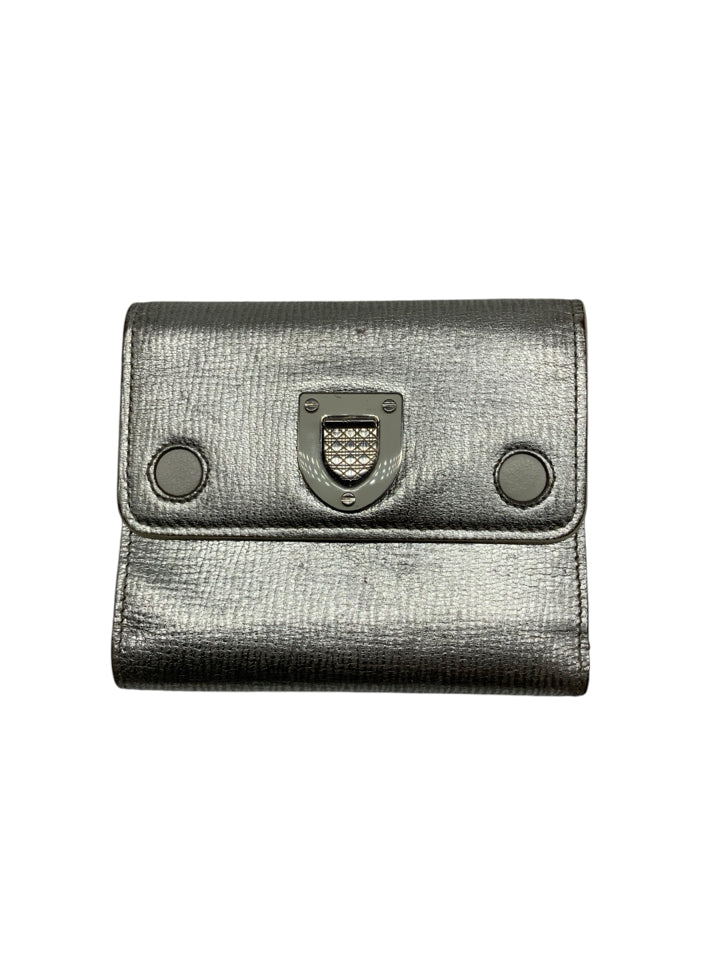 Christian Dior Diorever Metallic Tri Fold Wallet - Luxury Designer Wristlet Clutch for Women | Perfect for Evening Parties, Weddings & Special Occasions