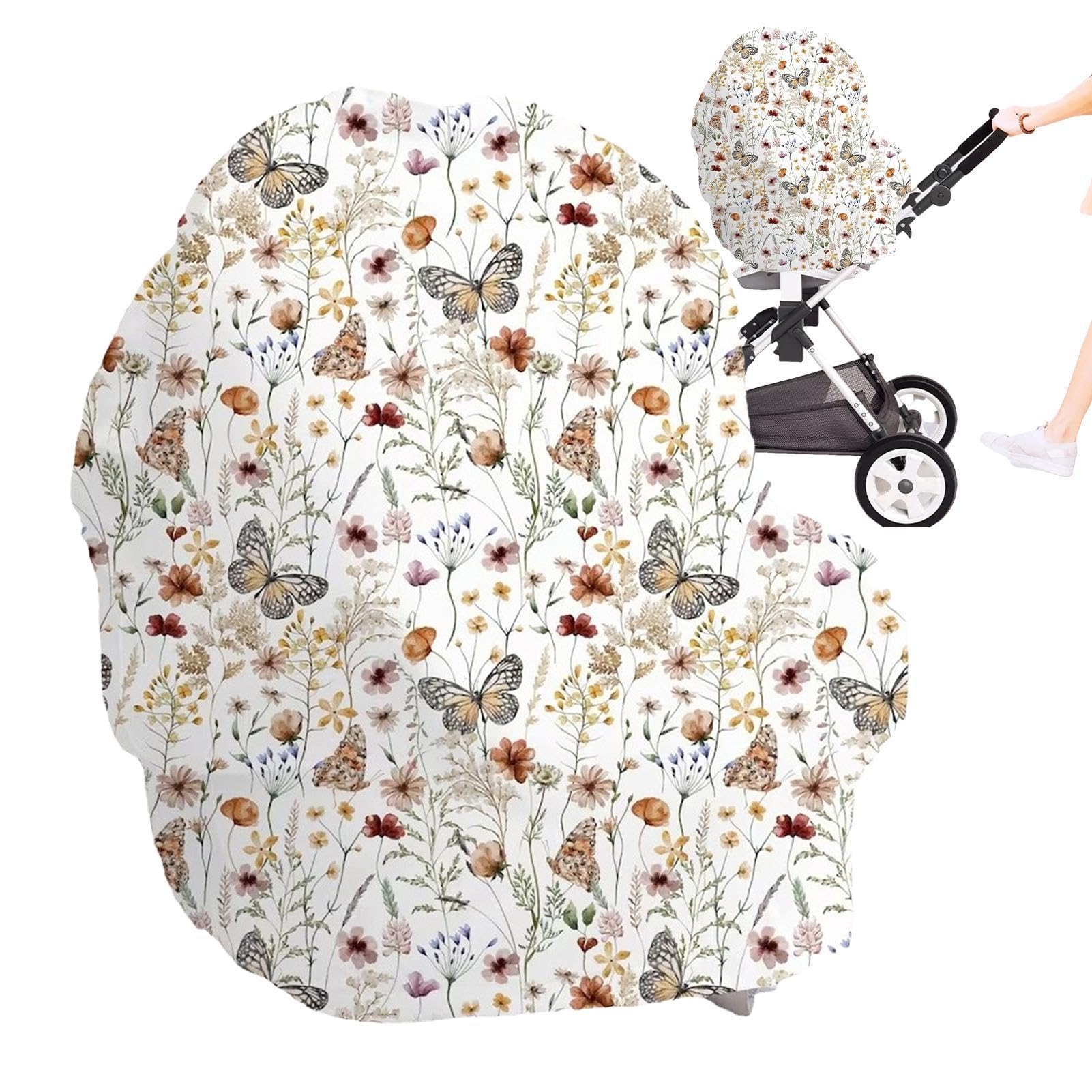 Breathable Baby Car Seat Cover - Portable & Lightweight Nursing Cover for Breastfeeding | Perfect for Travel, Strollers & Car Seats