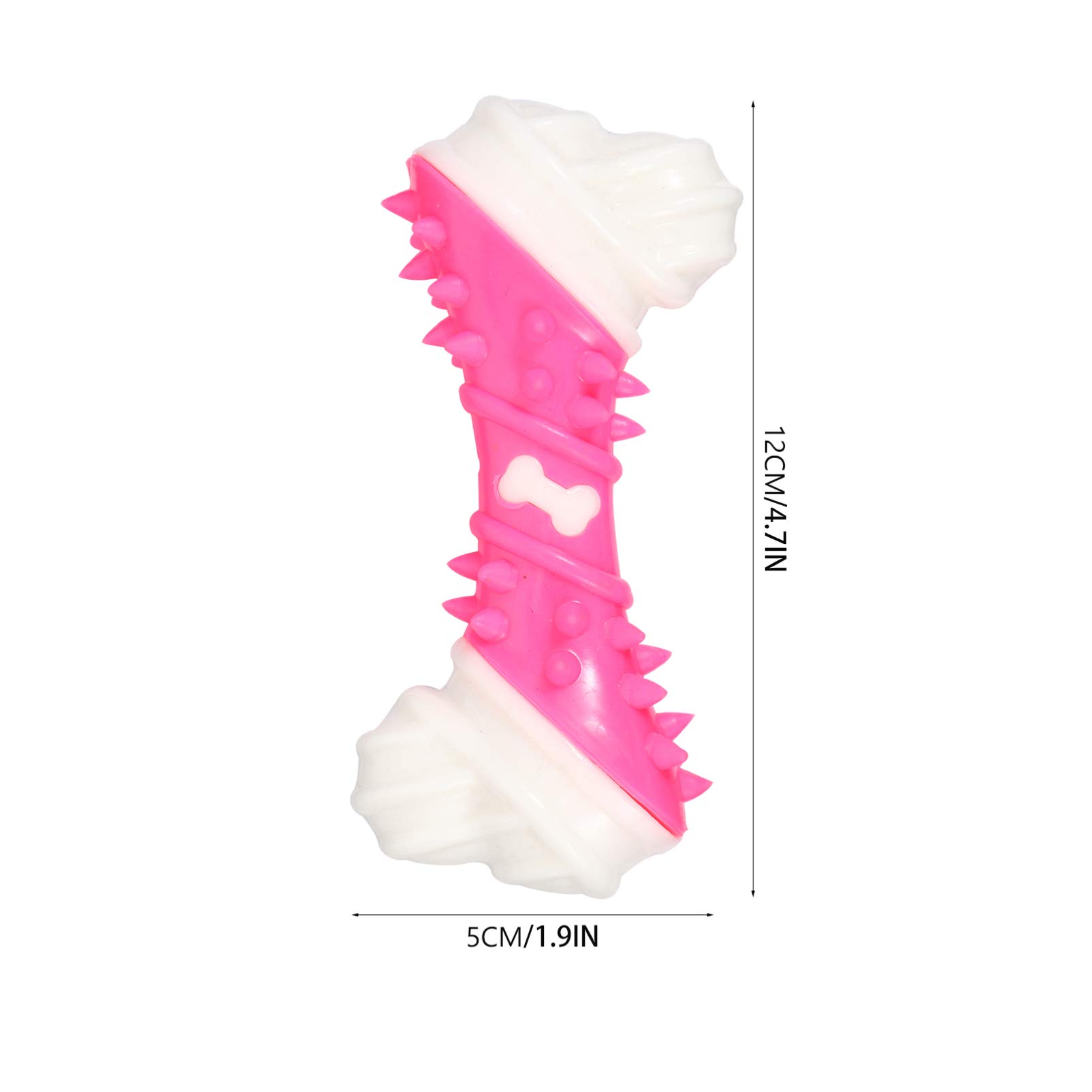 Balacoo Dog Chew Toys for Teething Puppies - Durable Pet Chew Bone & Chewing Stick for Small & Large Dogs - Puppy Teething Relief & Dental Health - Great for Christmas Gifts & Playtime (Pink)