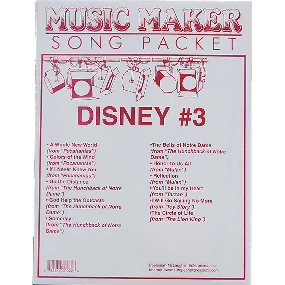 Disney Music Maker Song Sheet #3 - International Edition | Perfect for Kids, Parties & Disney Fans