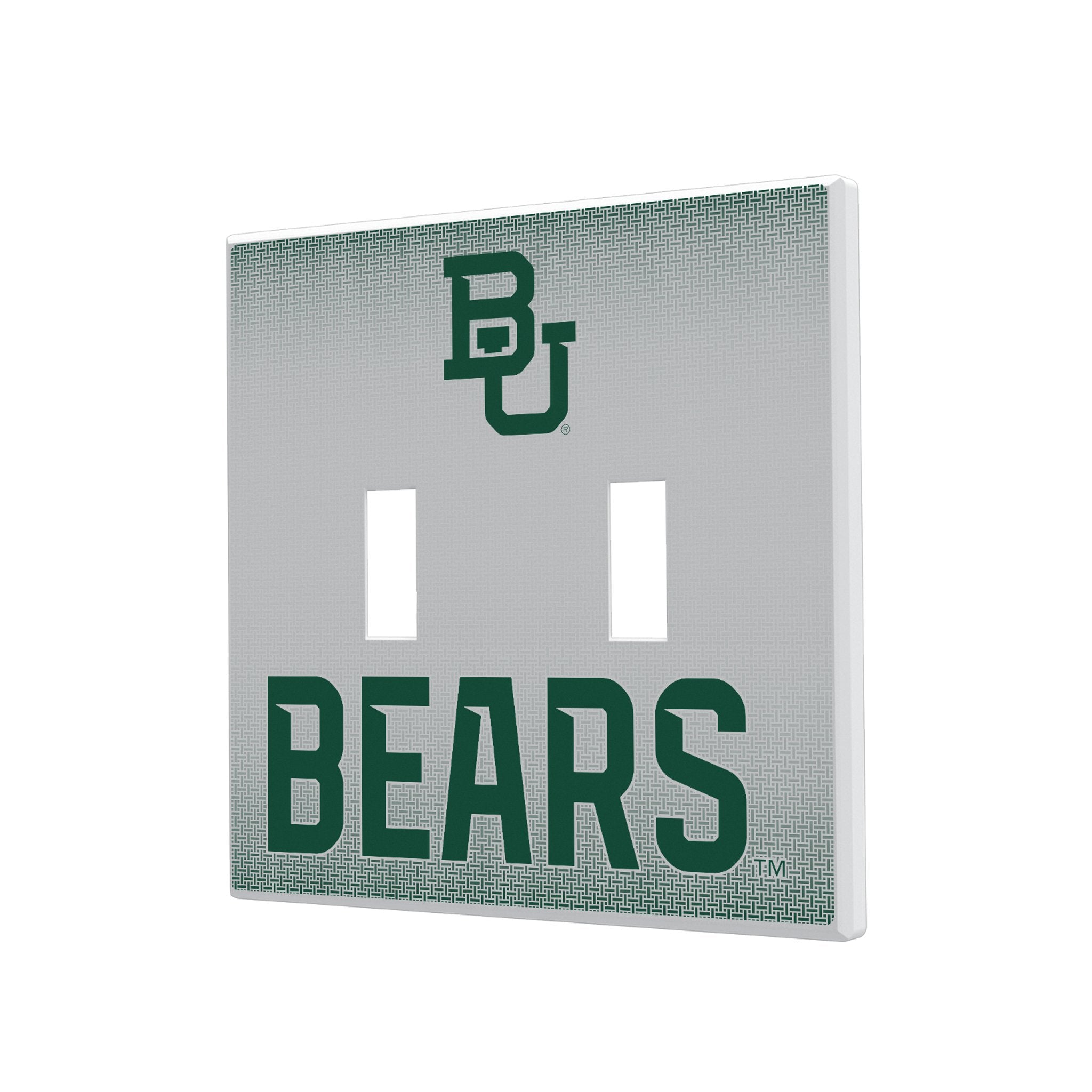 Baylor University Bears Themed Linen Hidden Screw Light Switch Plate Cover - Perfect for Dorm Rooms, Game Day Decor & Fan Cave Accessories