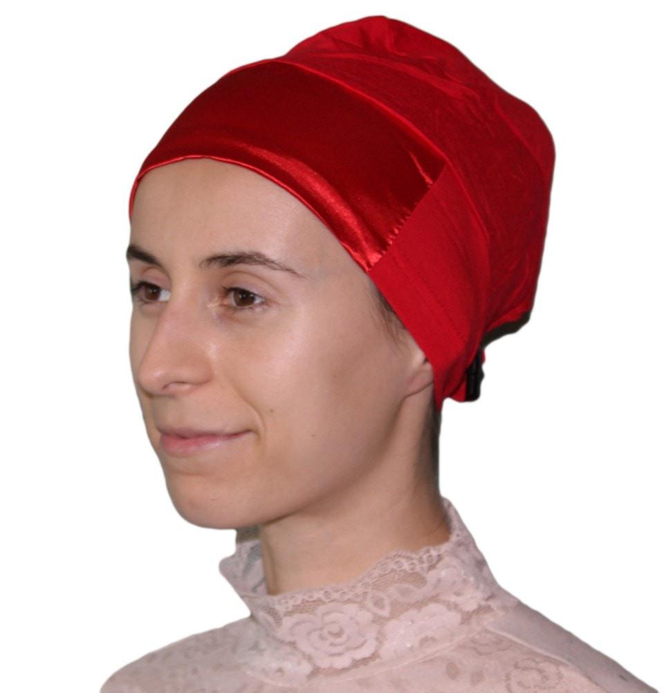 Aker Satin Bonnet Underscarf for Women - Red Silk-Like Hair Wrap for Sleeping & Protective Styling - Perfect for Curly, Natural & Relaxed Hair Care
