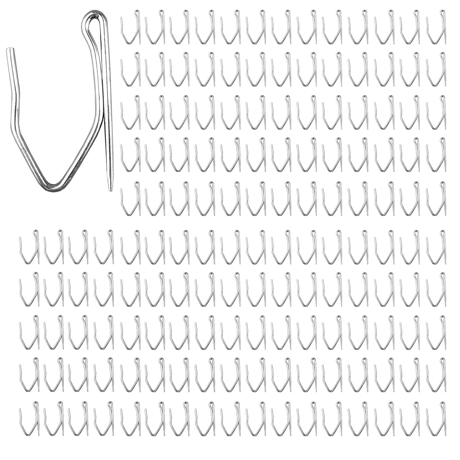 750Pcs Metal Curtain Hooks - Heavy Duty Drapery Hooks for Window, Shower & Door Curtains - Perfect for Home Decor, Bedroom, Bathroom & Living Room