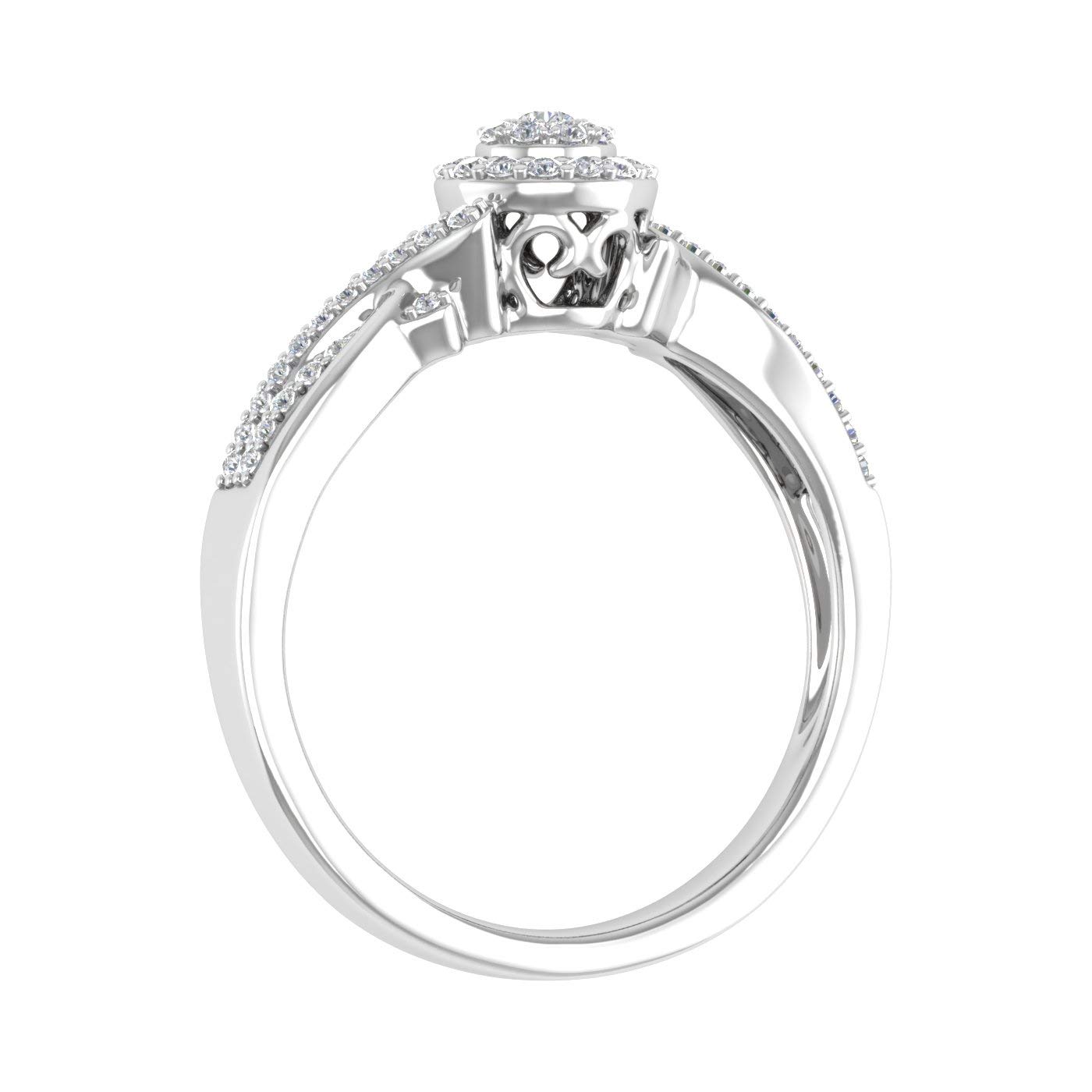 1/4 Carat Round Diamond Engagement Ring in 10K Gold - FINEROCK Classic Solitaire Wedding Band for Women, Perfect for Proposals, Anniversaries & Romantic Occasions