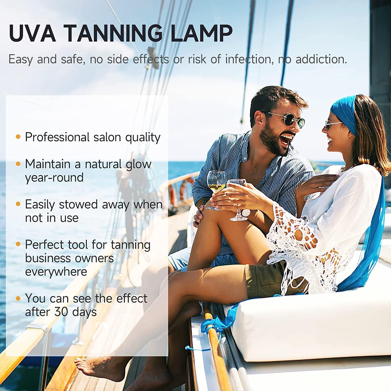 48W Foldable LED Tanning Light Solarium - 364 LEDs for Face & Body Tanning at Home | Portable Sunbed for Indoor Tanning, Spa & Beauty Salon Use
