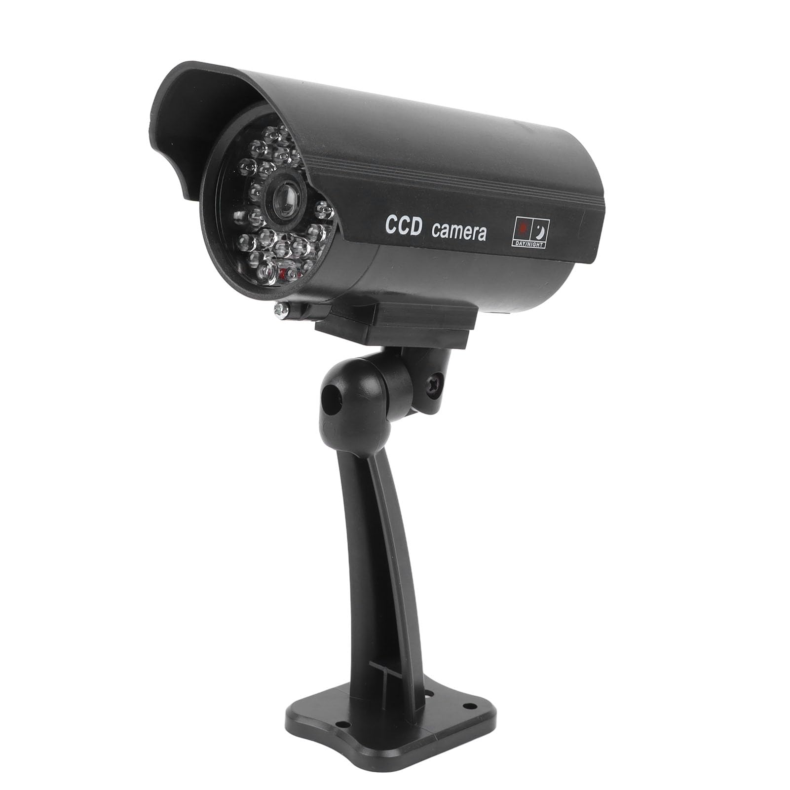 Fake Security Camera with Red Flashing Lights & Warning Sticker - Dummy CCTV Dome Surveillance System for Indoor & Outdoor Use - Ideal for Home, Office, and Store Security Deterrent