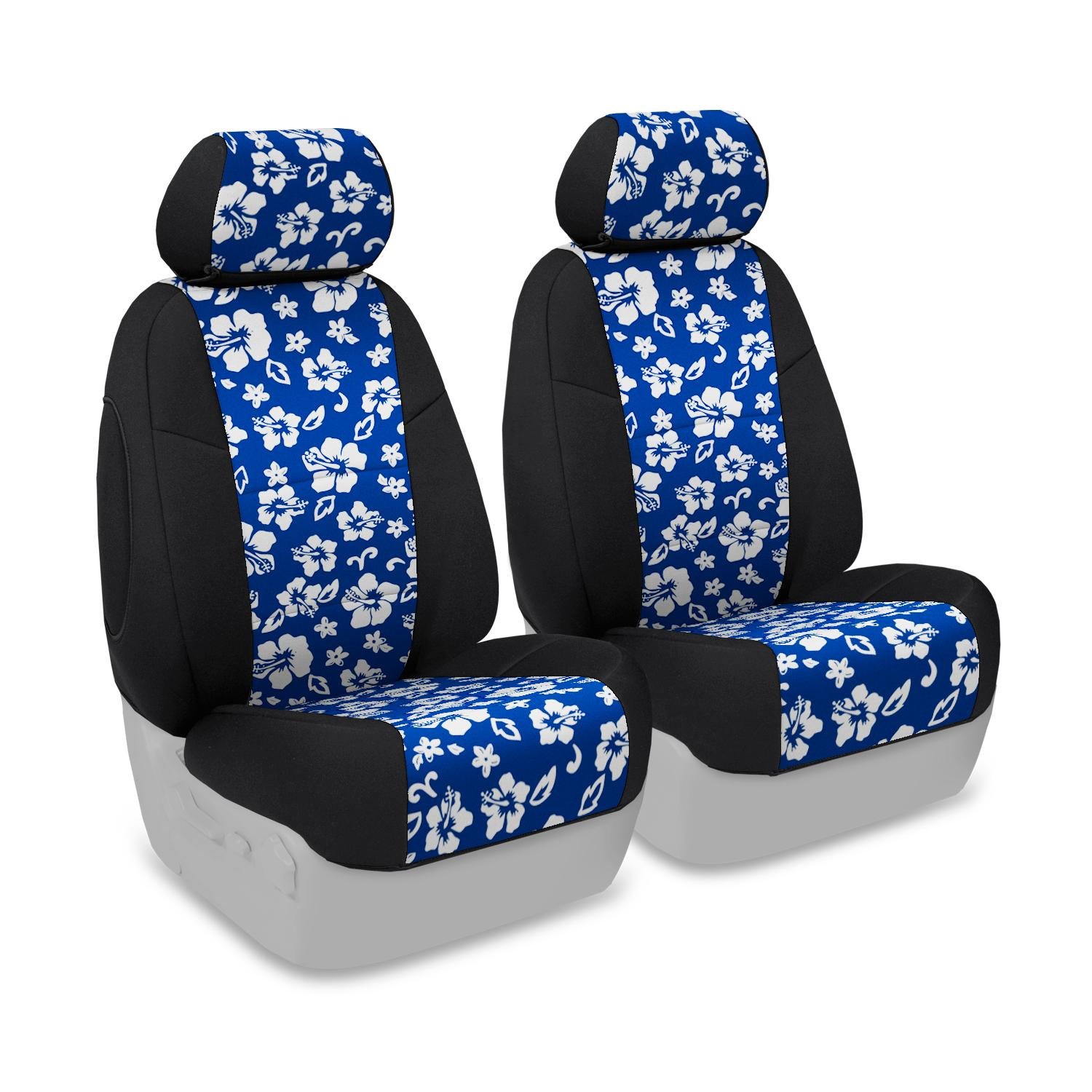 Coverking Custom Fit Neoprene 50/50 Bucket Seat Cover for Jeep Wrangler (Hawaiian Blue/Black) - Waterproof & Durable Protection for Off-Road Adventures & Daily Commute