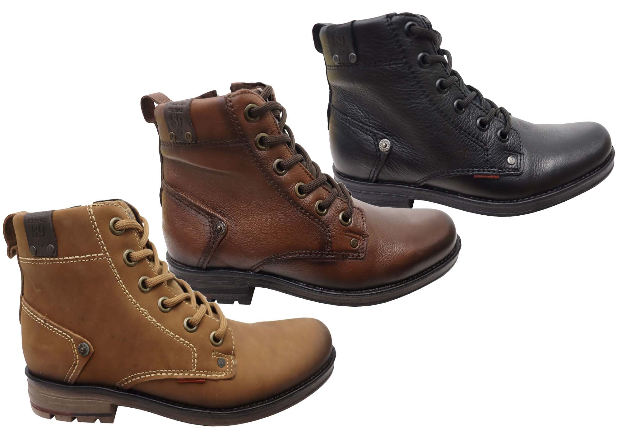 Brazen Men's Comfortable Leather Boots - Handmade in Brazil - Durable & Stylish for Outdoor Work, Hiking & Casual Wear
