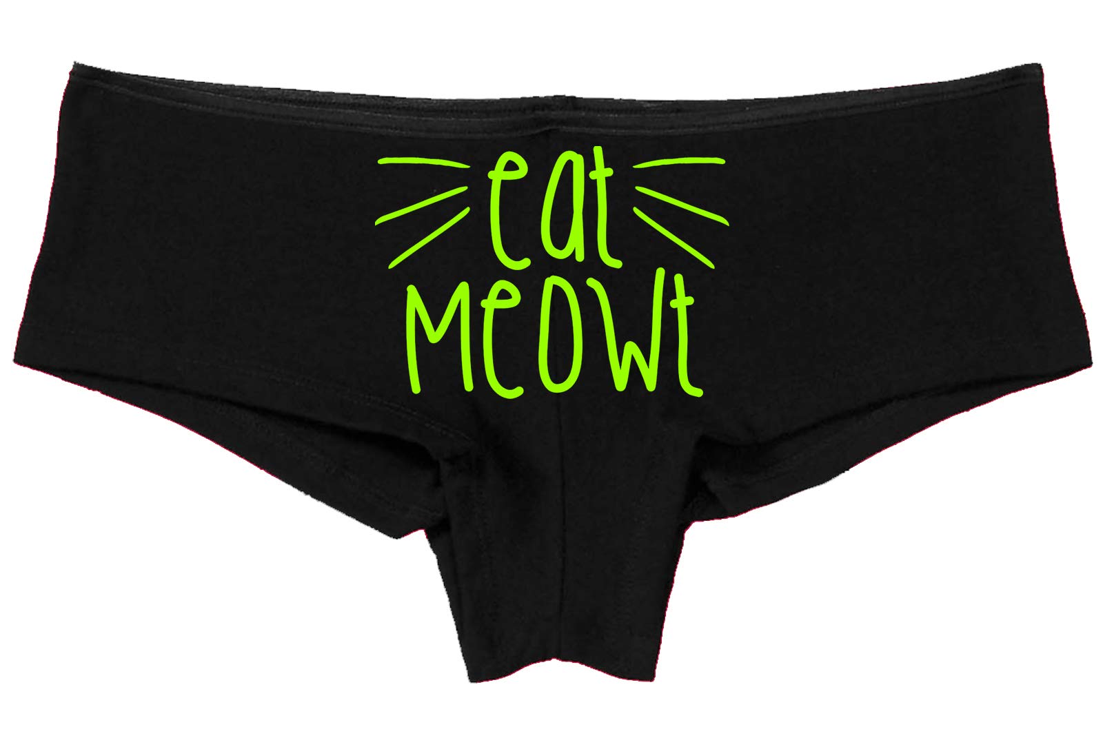 Knaughty Knickers 'Eat Meowt' Pussy Cat Whiskers Kitten Oral Sex Pet Play Panties - Sexy Lingerie for Roleplay & Couples Fun