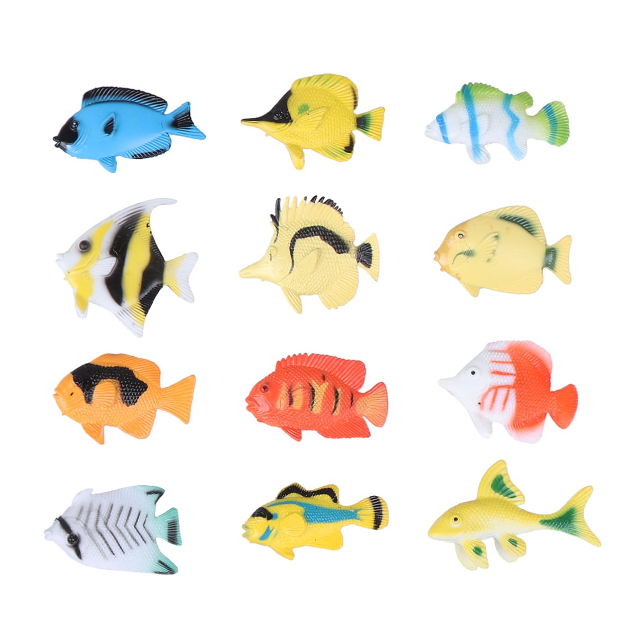 48PCS Realistic Miniature Sea Animal Figures Set - Tropical Fish, Turtle, Goldfish Models for Kids - Educational Ocean Toy Collection for Play, Learning & Aquarium Decoration
