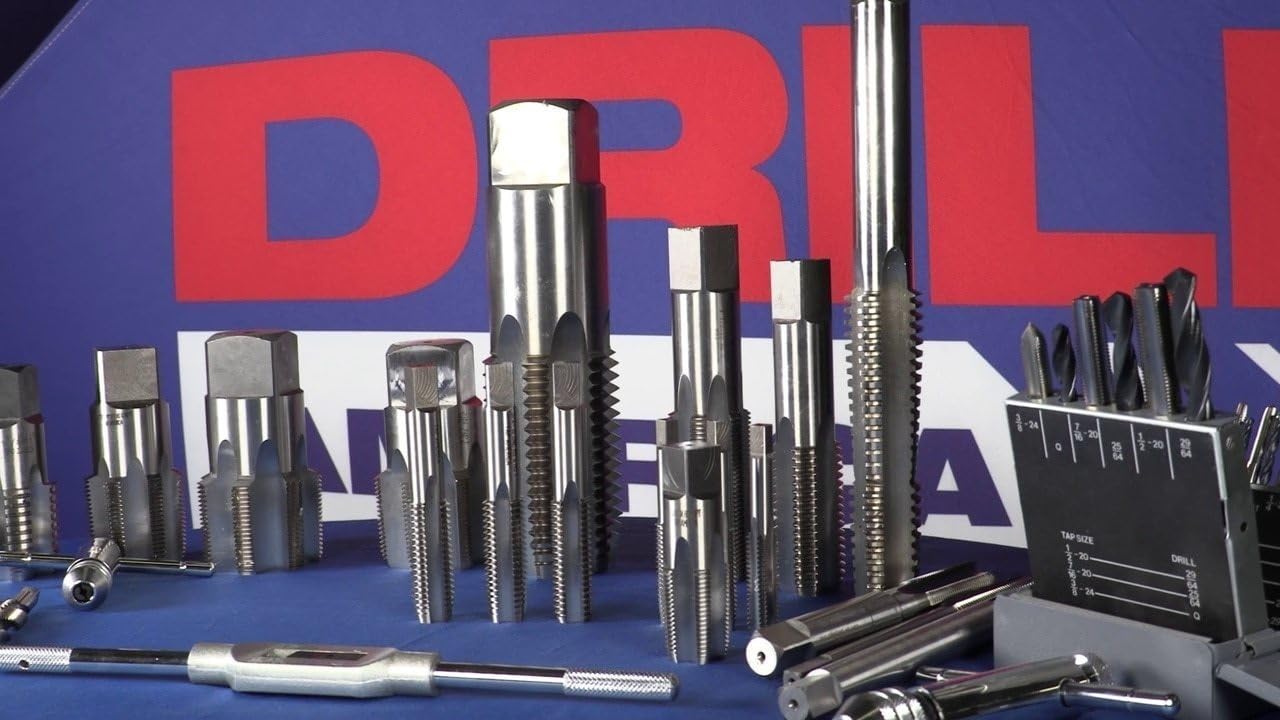 Drill America 2-56 High Speed Steel Taper Tap, T/A Series - Precision Threading Tool for Metalworking & DIY Projects